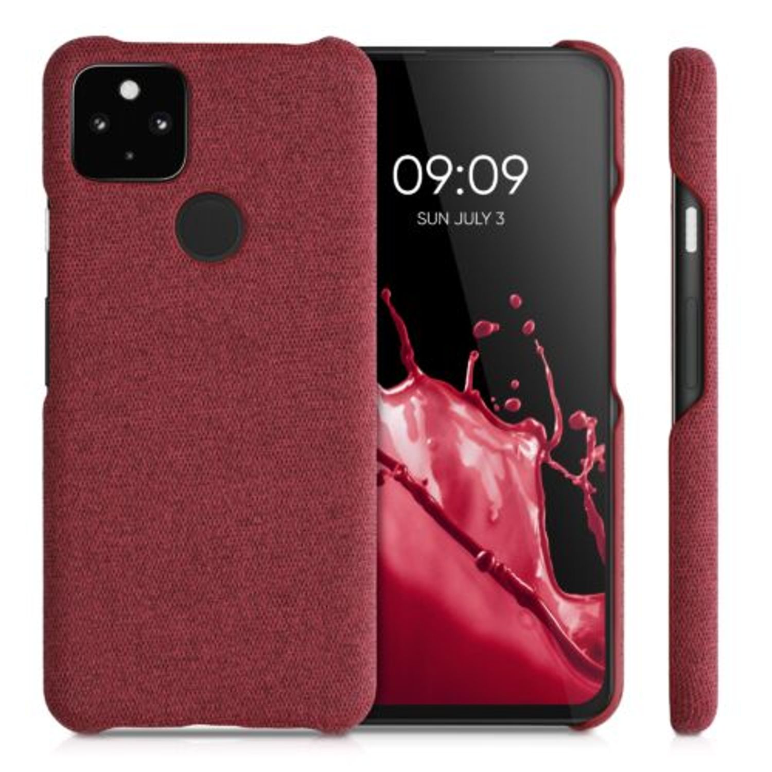 Husa pentru Google Pixel 5a, Textil, Rosu, 54994.76 fotografia produsului View 2 L