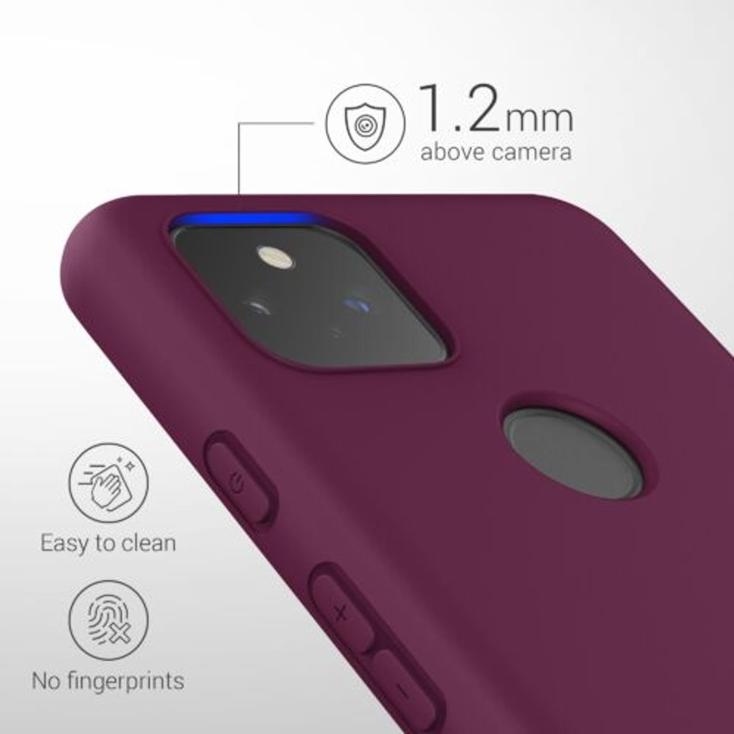 Husa pentru Google Pixel 5a, Silicon, Violet, 55374.187 fotografia produsului View 5 L