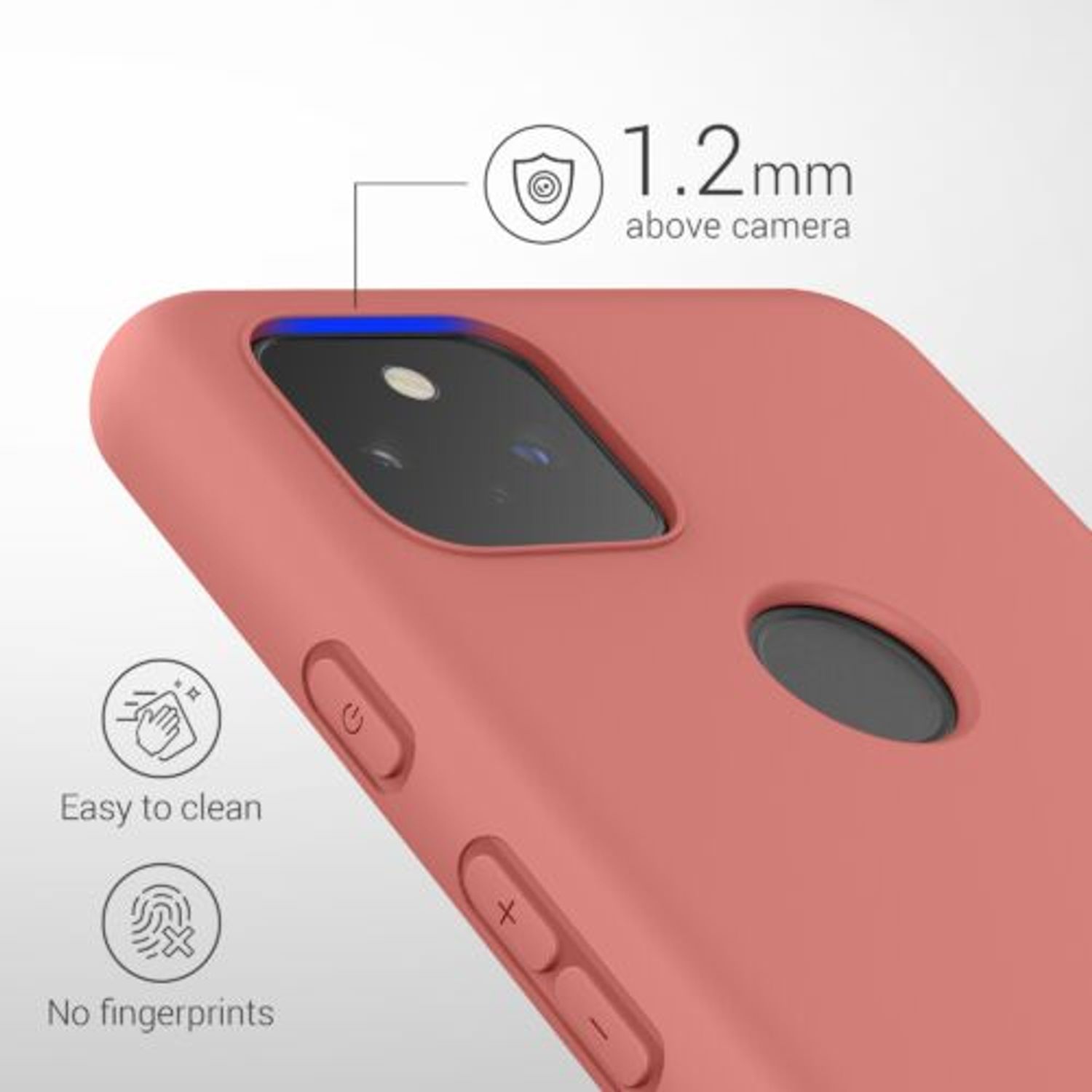 Husa pentru Google Pixel 5a, Silicon, Rose Gold, 55374.215 fotografia produsului View 4 L