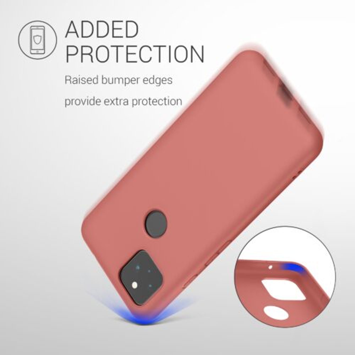 Husa pentru Google Pixel 5a, Silicon, Rose Gold, 55374.215 fotografia produsului View 9 L