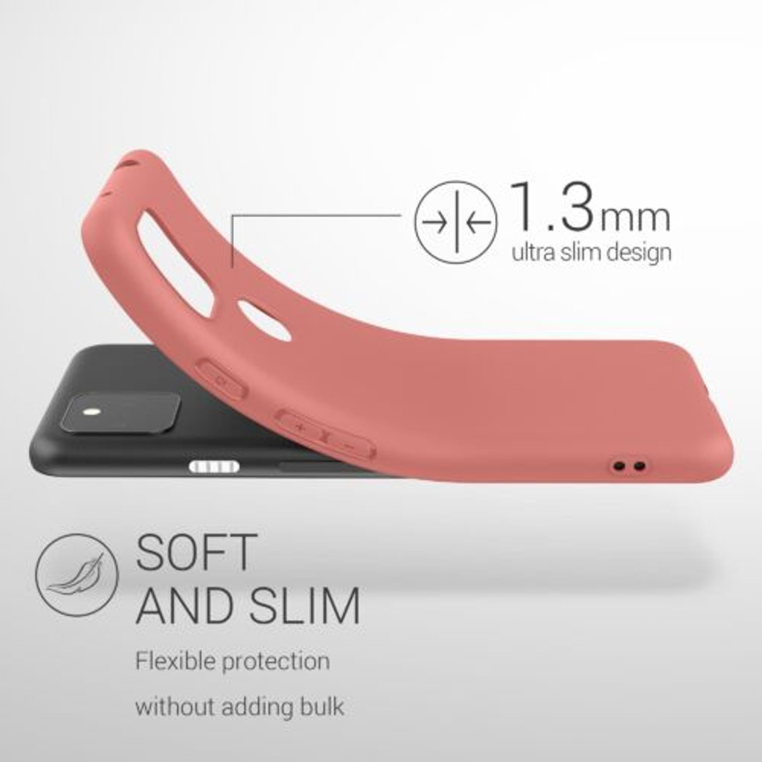 Husa pentru Google Pixel 5a, Silicon, Rose Gold, 55374.215 fotografia produsului View 6 L