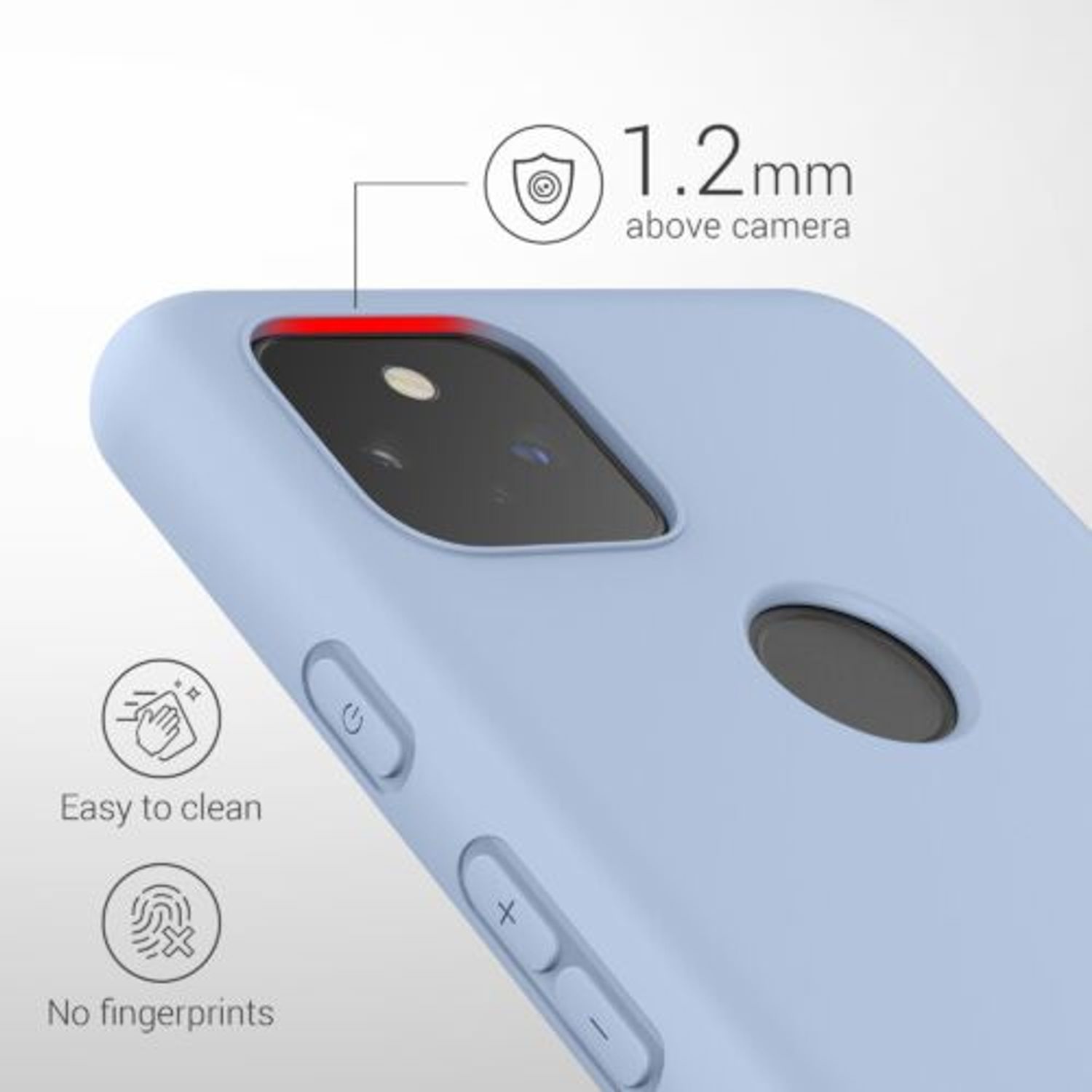 Husa pentru Google Pixel 5a, Silicon, Albastru, 55374.58 fotografia produsului View 4 L