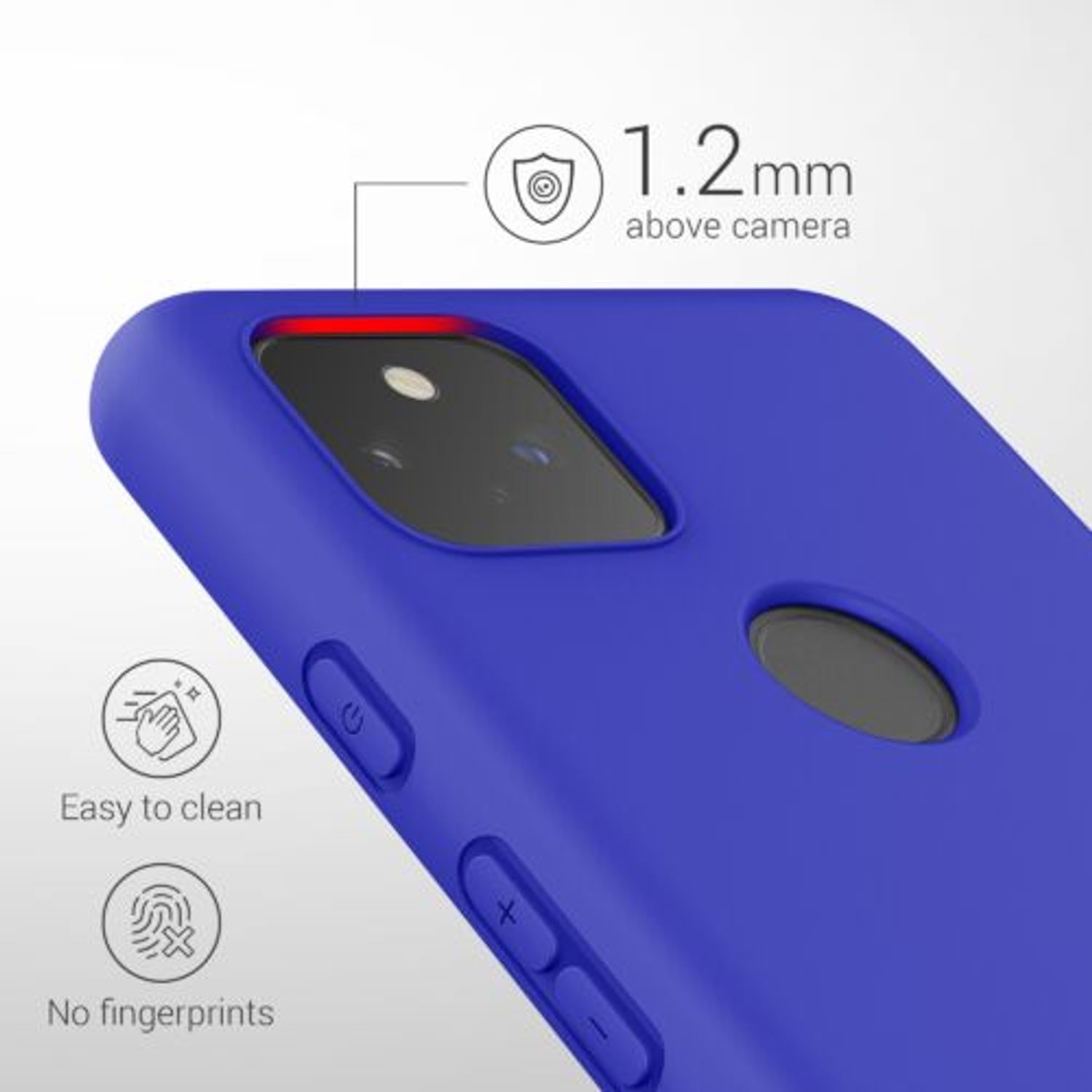 Husa pentru Google Pixel 5a, Silicon, Albastru, 55374.134 fotografia produsului View 4 L