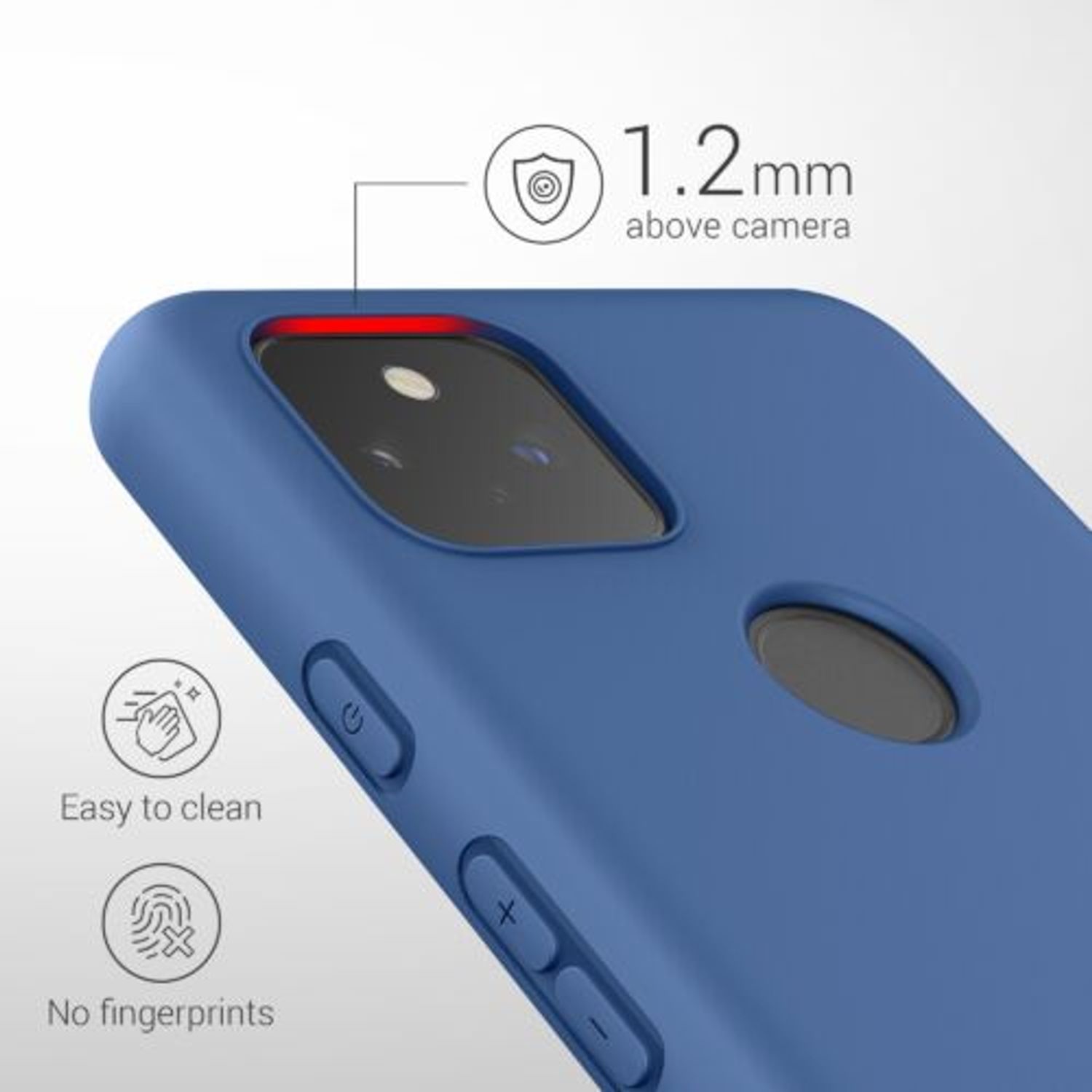 Husa pentru Google Pixel 5a, Silicon, Albastru, 55374.145 fotografia produsului View 4 L