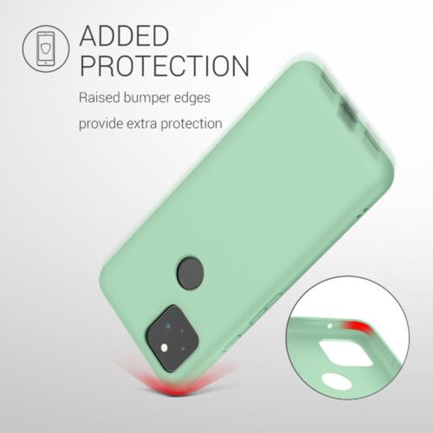 Husa pentru Google Pixel 5a, Silicon, Verde, 55374.50 fotografia produsului View 7 L