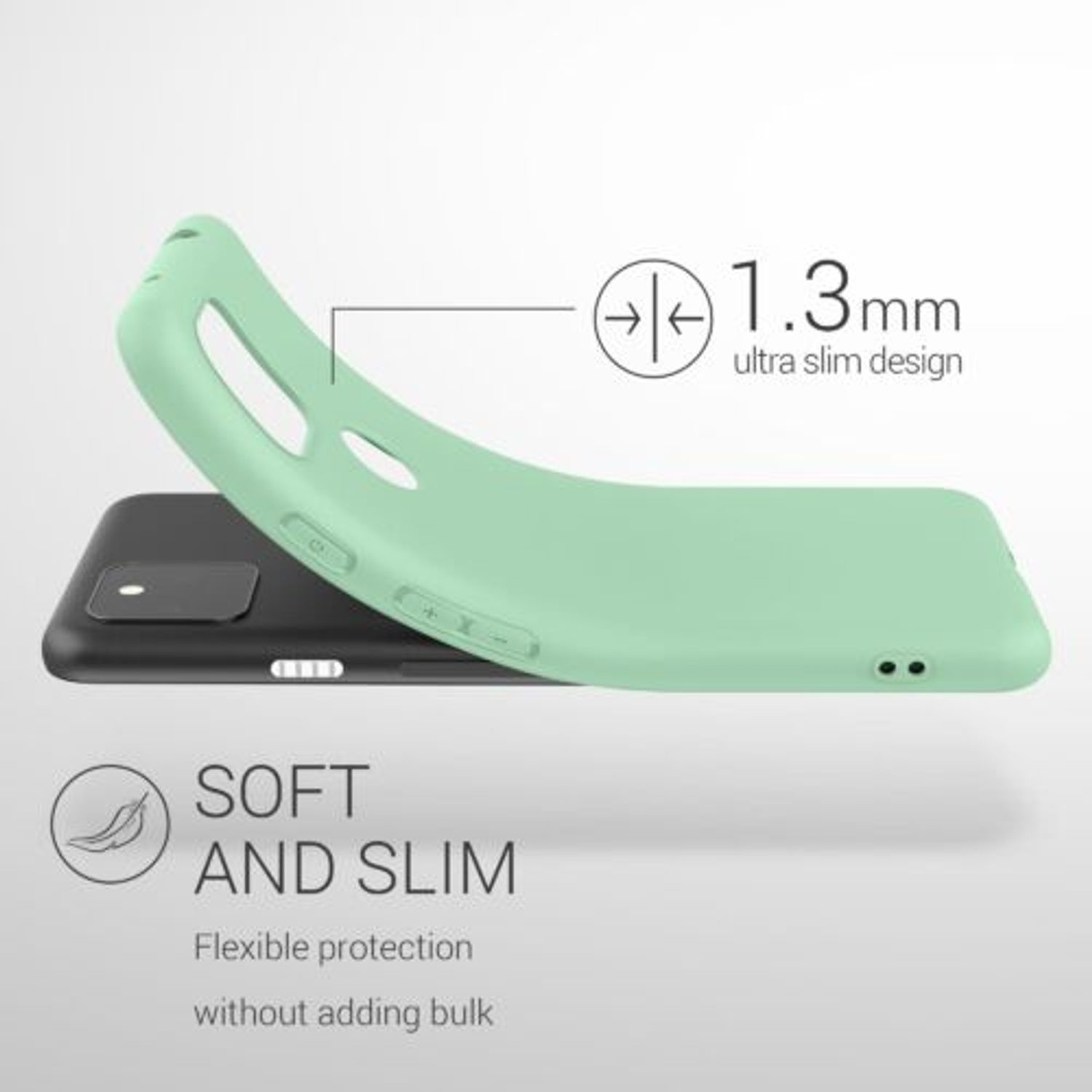Husa pentru Google Pixel 5a, Silicon, Verde, 55374.50 fotografia produsului View 3 L