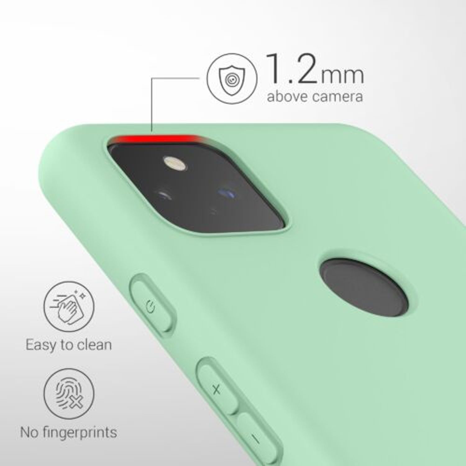 Husa pentru Google Pixel 5a, Silicon, Verde, 55374.50 fotografia produsului View 4 L