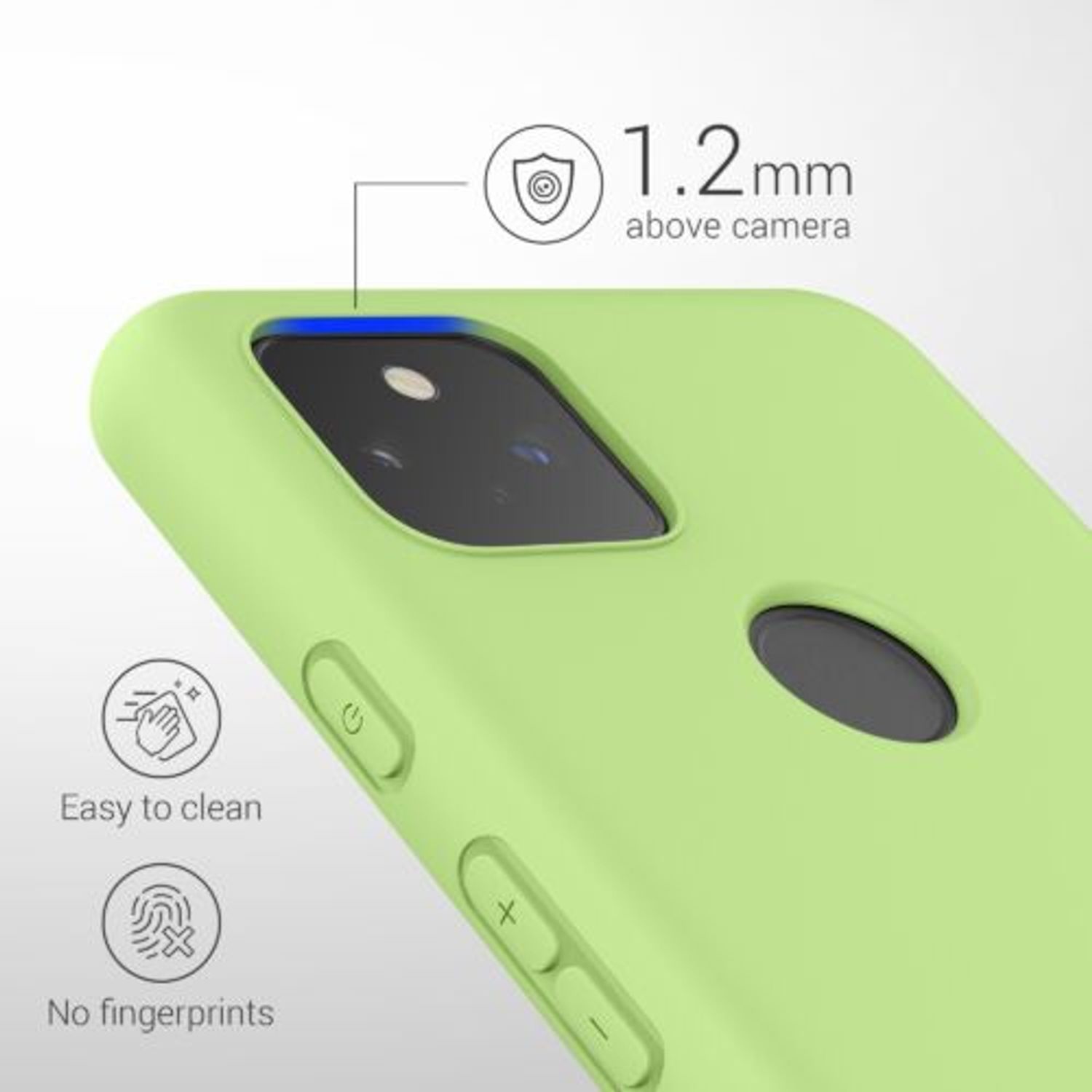 Husa pentru Google Pixel 5a, Silicon, Verde, 55374.214 fotografia produsului View 6 L