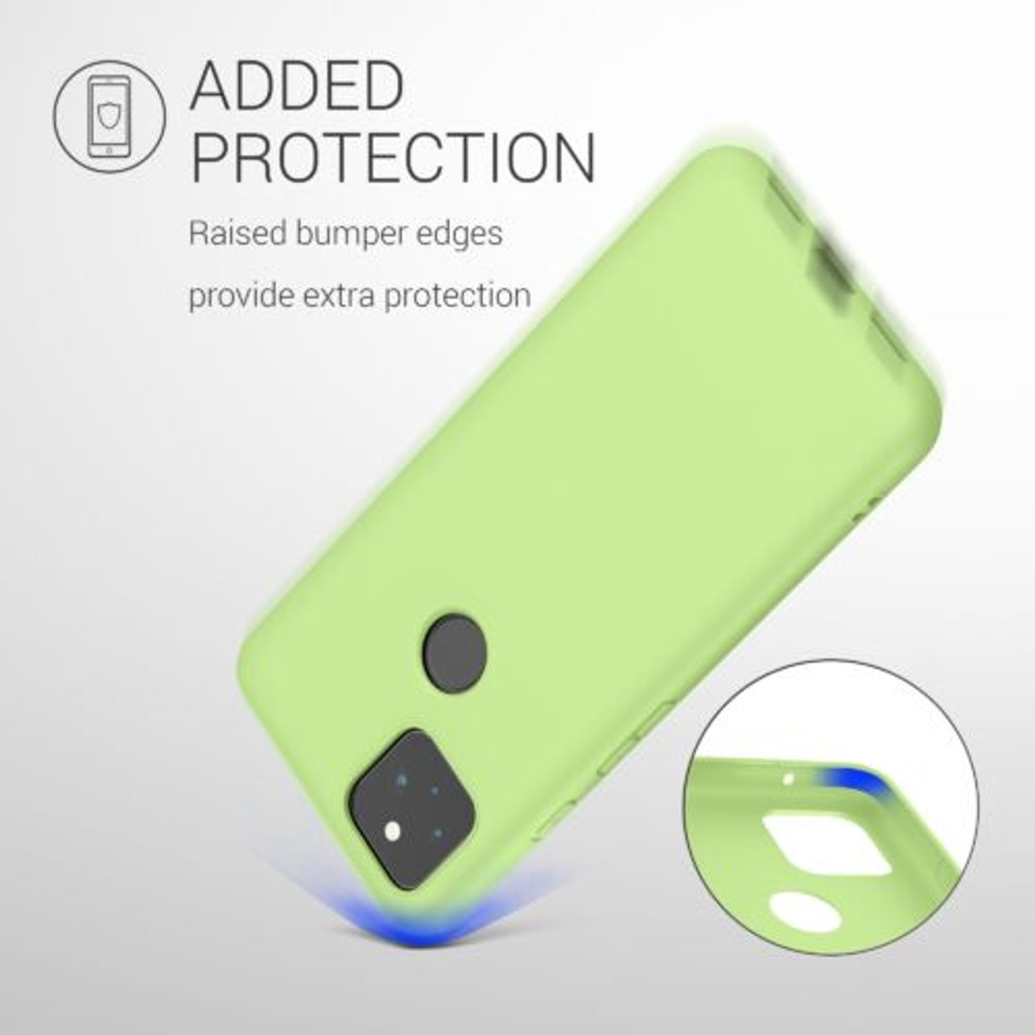 Husa pentru Google Pixel 5a, Silicon, Verde, 55374.214 fotografia produsului View 10 L
