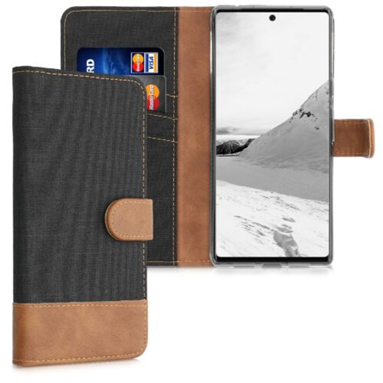 Husa pentru Google Pixel 6, Textil, Negru, 55988.01 fotografia produsului