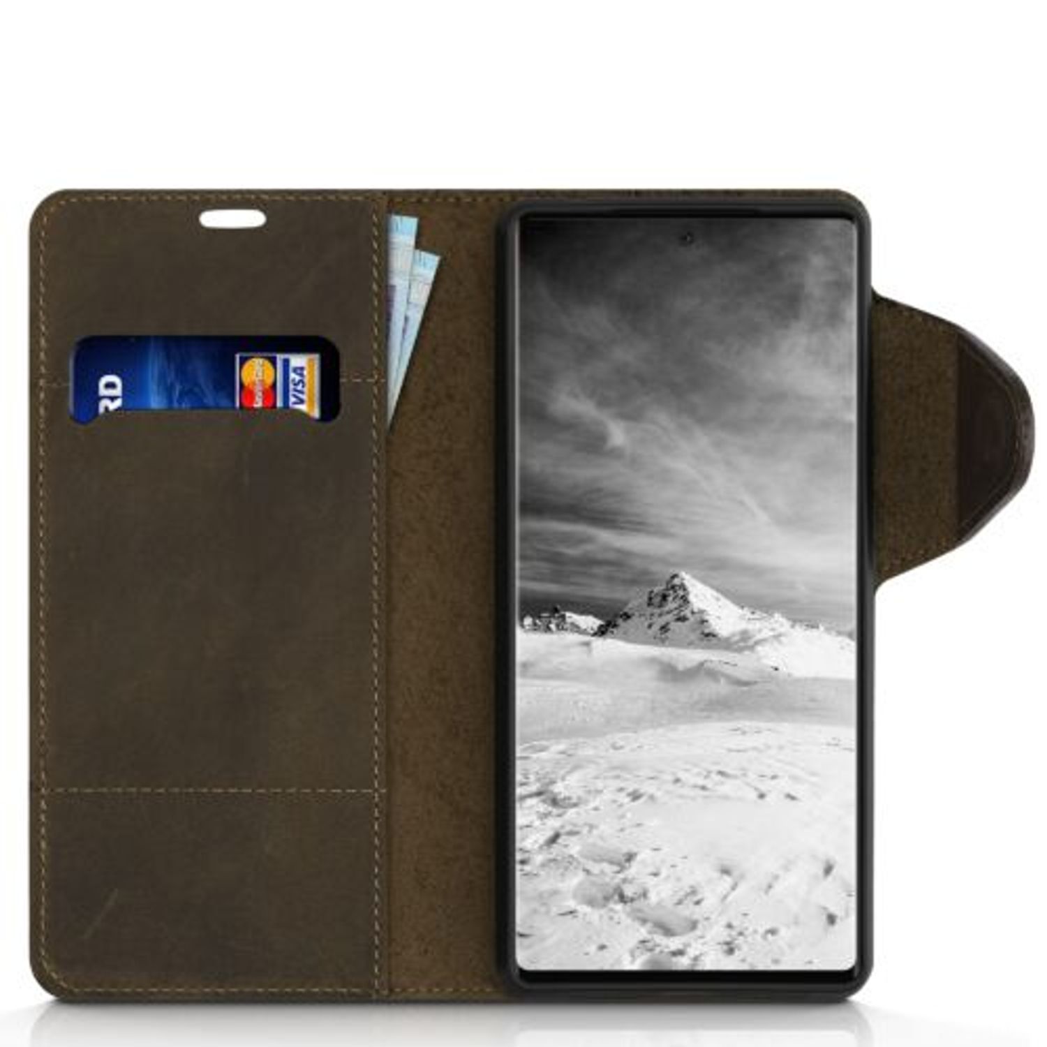 Husa pentru Google Pixel 6, Piele naturala, Maro, 55750.01 fotografia produsului View 9 L