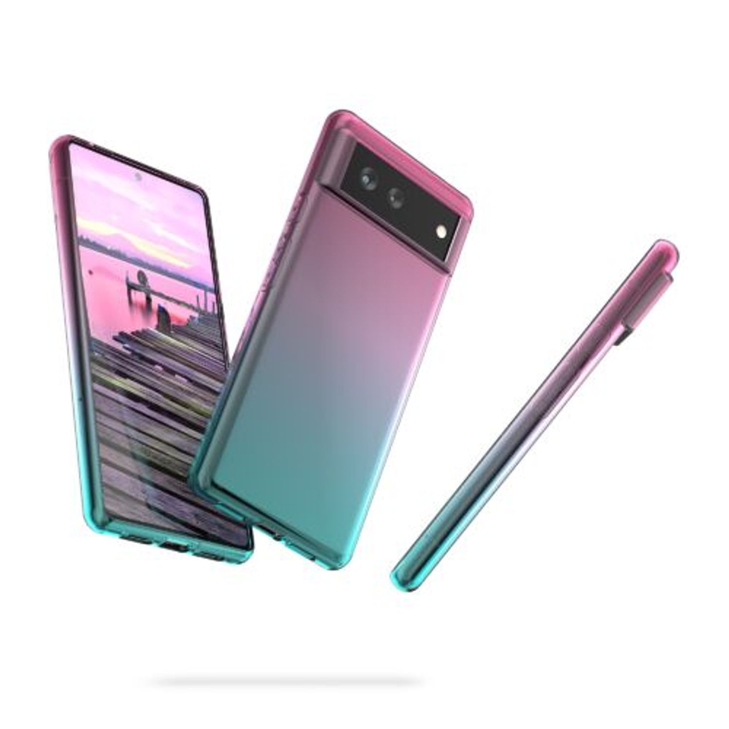 Husa pentru Google Pixel 6, Silicon, Roz, 55773.01 fotografia produsului View 5 L