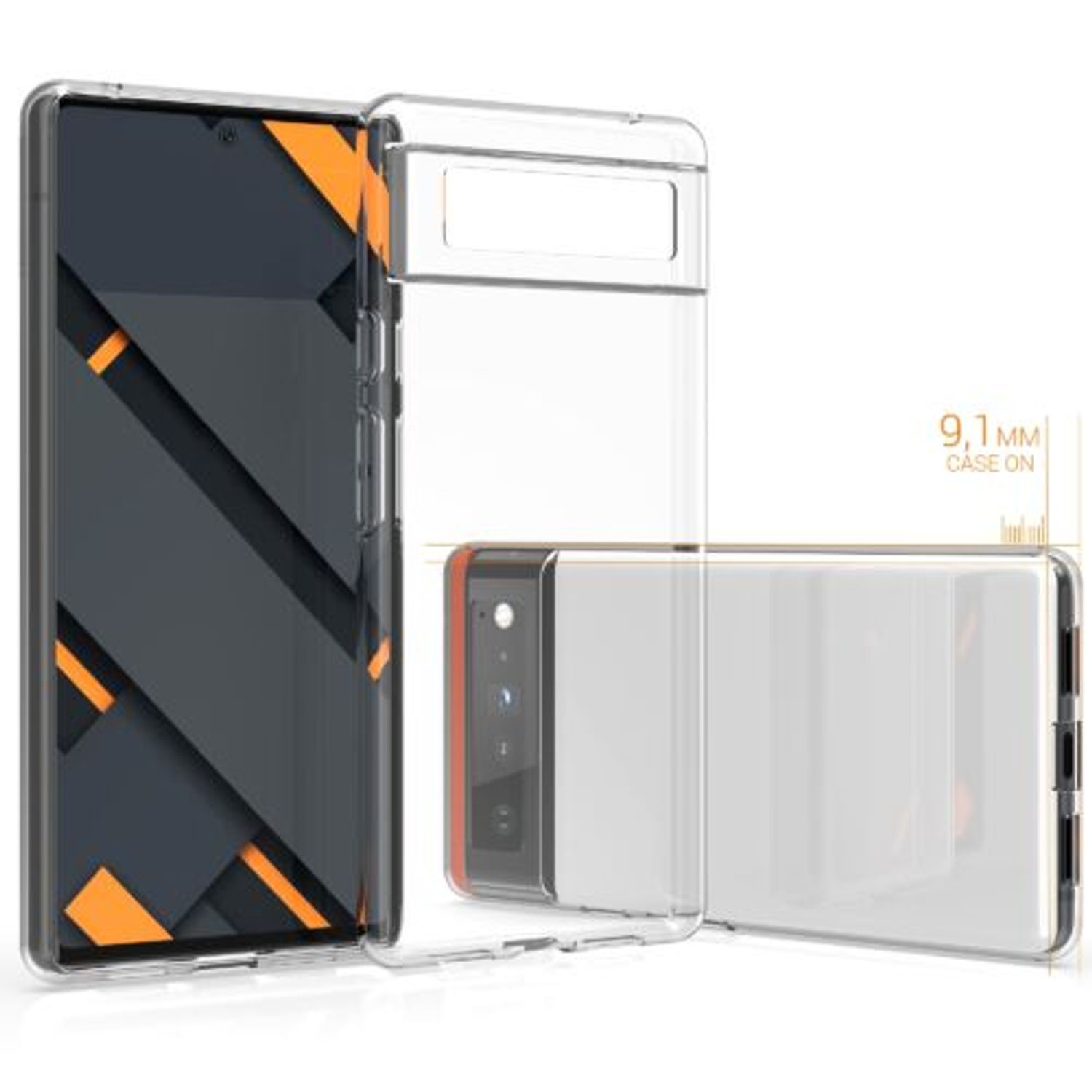 Husa pentru Google Pixel 6, Silicon, Transparent, 55629.03 fotografia produsului View 6 L