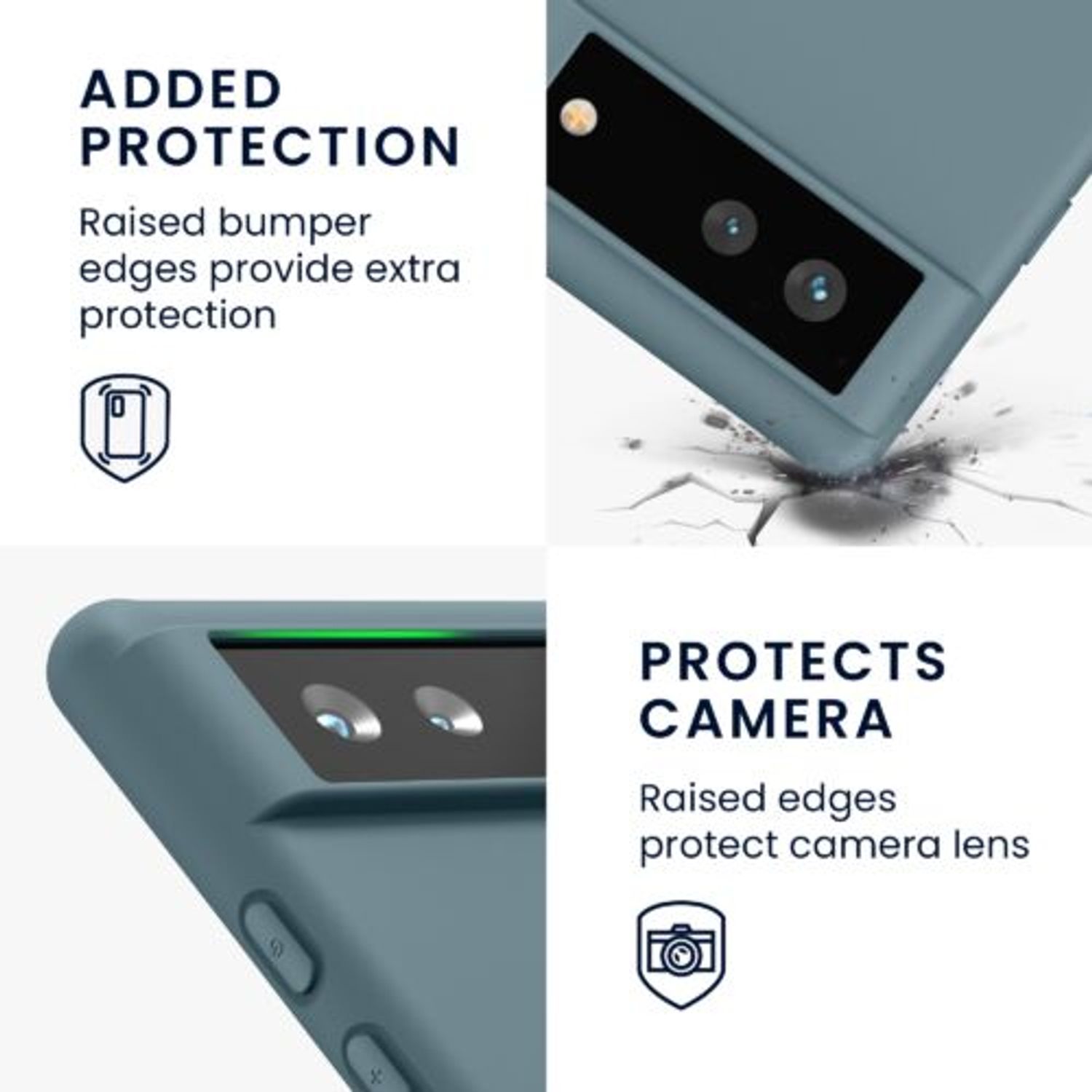 Husa pentru Google Pixel 6, Silicon, Verde, 55434.207 fotografia produsului View 4 L