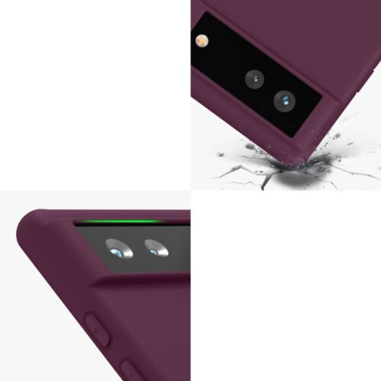 Husa pentru Google Pixel 6, Silicon, Violet, 55434.187 fotografia produsului View 9 L