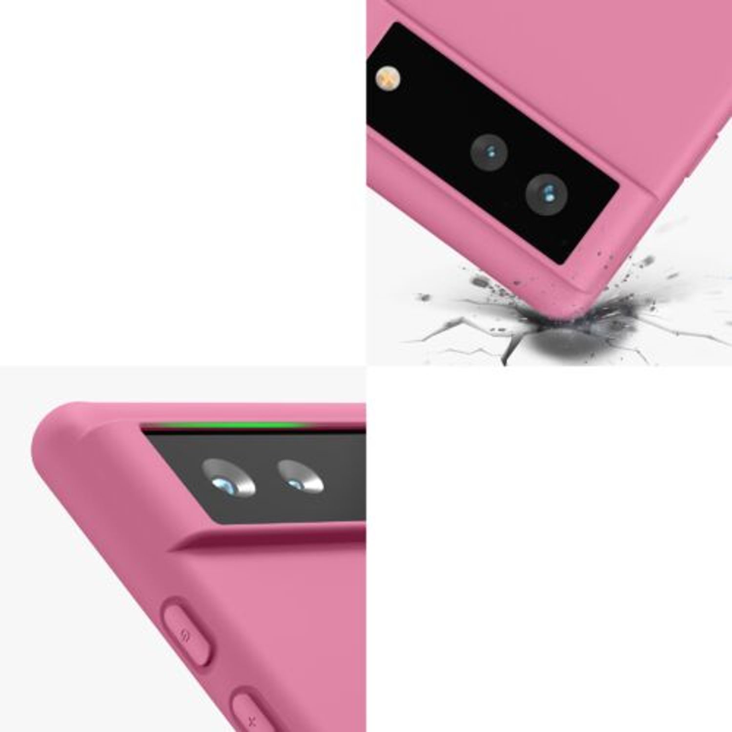Husa pentru Google Pixel 6, Silicon, Roz, 55434.212 fotografia produsului View 7 L