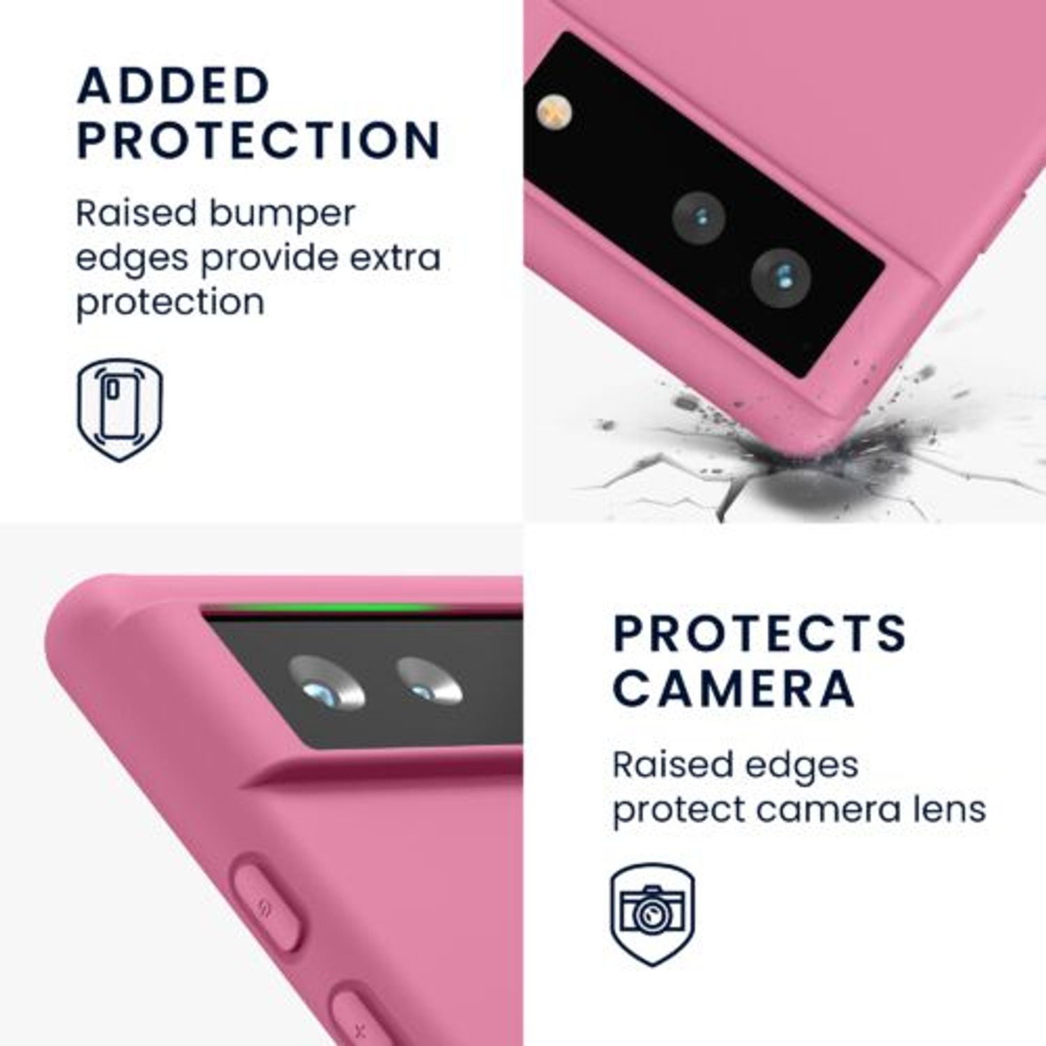 Husa pentru Google Pixel 6, Silicon, Roz, 55434.212 fotografia produsului View 6 L