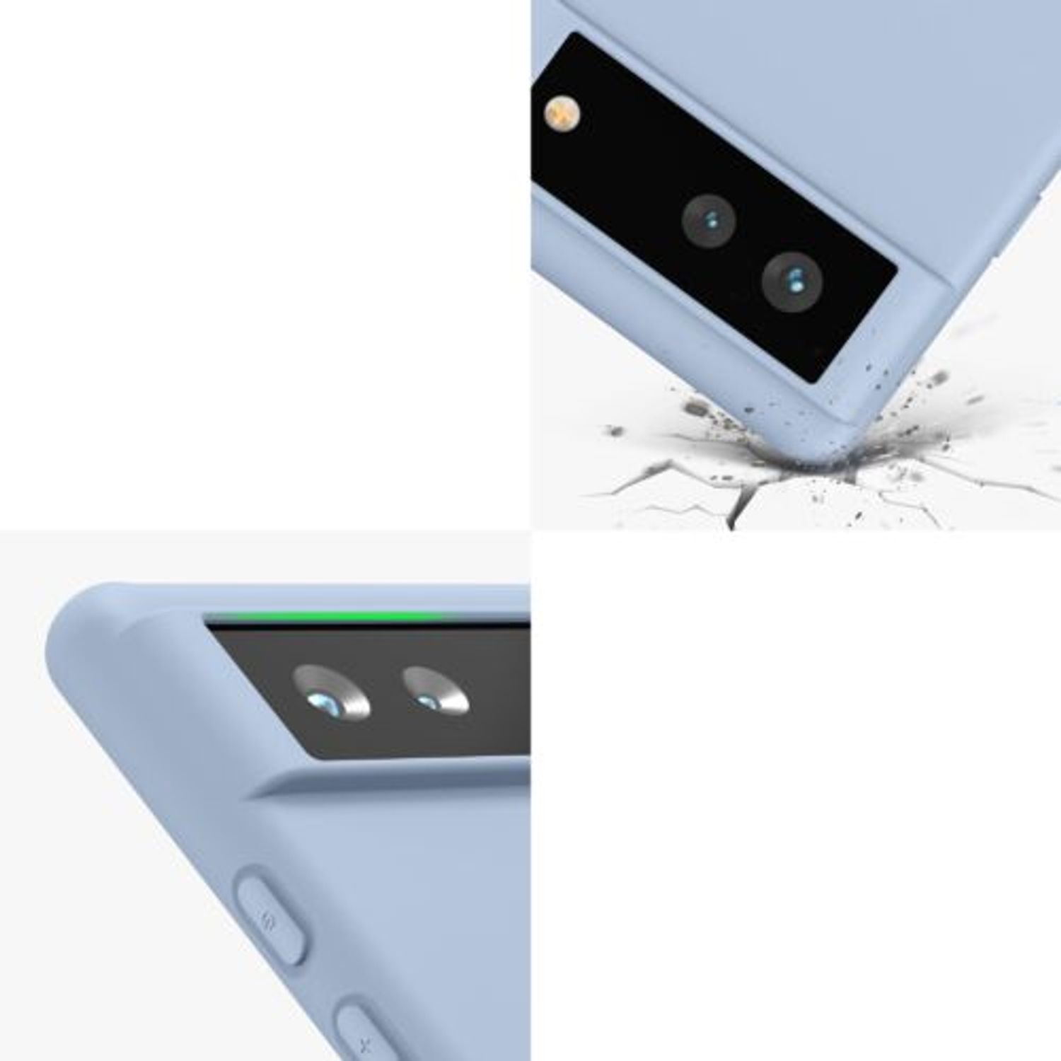 Husa pentru Google Pixel 6, Silicon, Albastru, 55434.58 fotografia produsului View 11 L