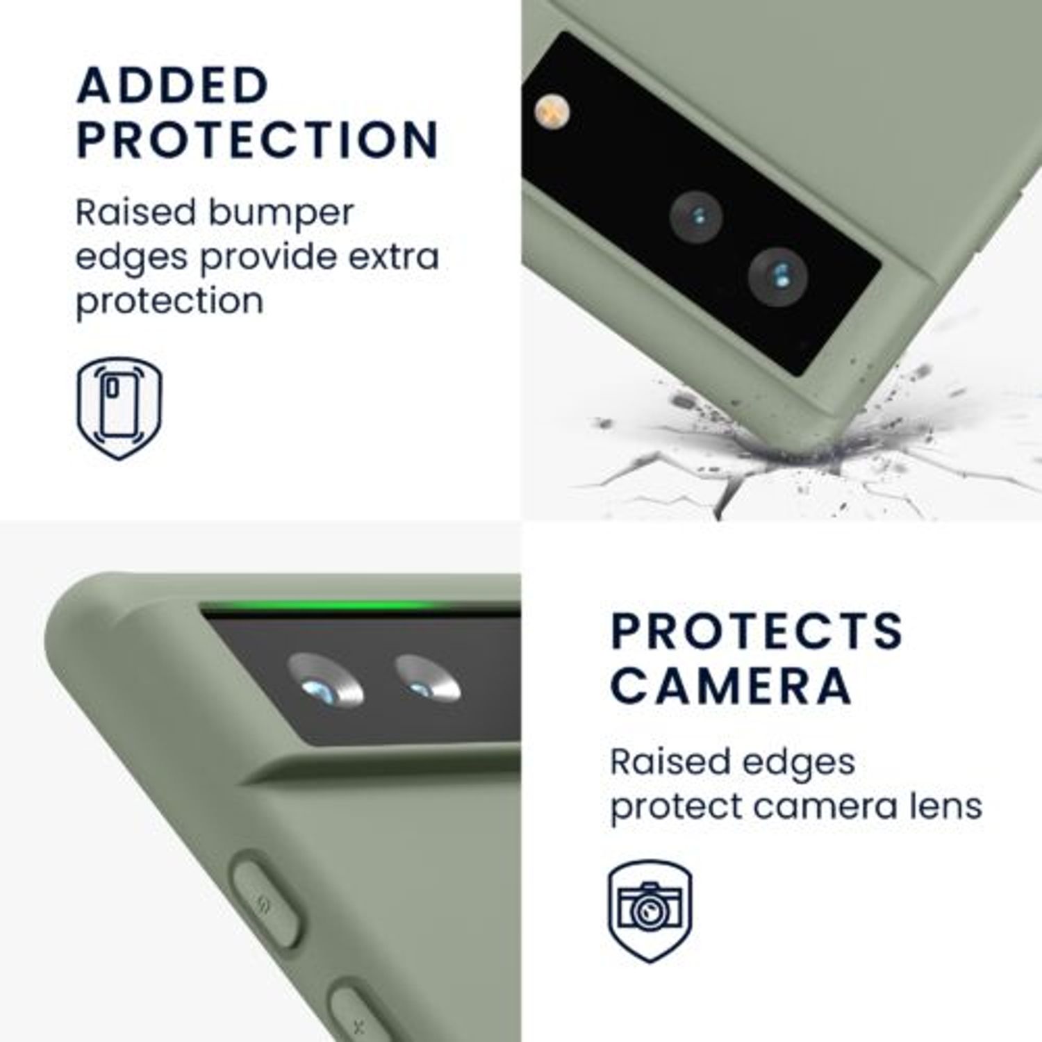 Husa pentru Google Pixel 6, Silicon, Verde, 55434.172 fotografia produsului View 4 L