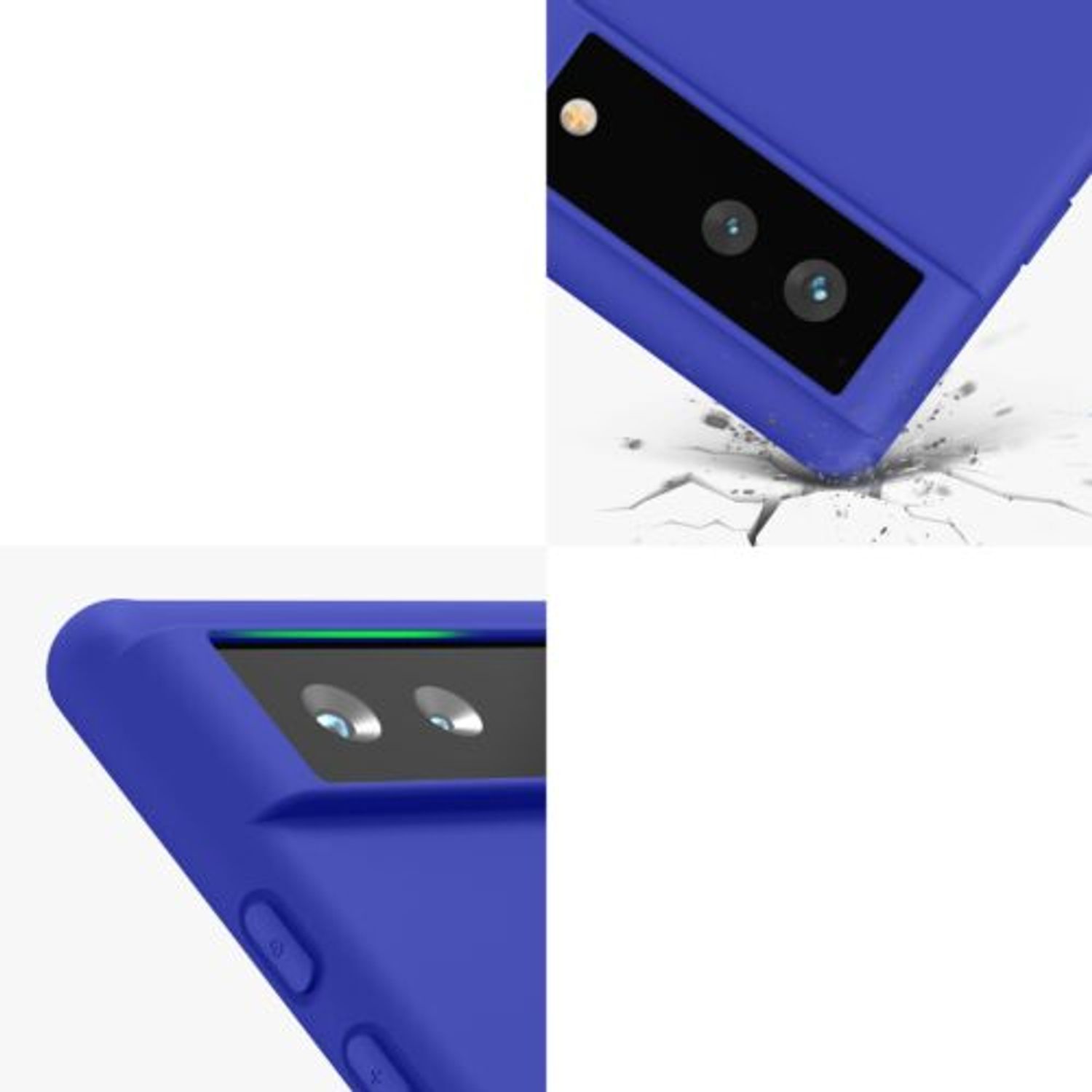 Husa pentru Google Pixel 6, Silicon, Albastru, 55434.134 fotografia produsului View 8 L