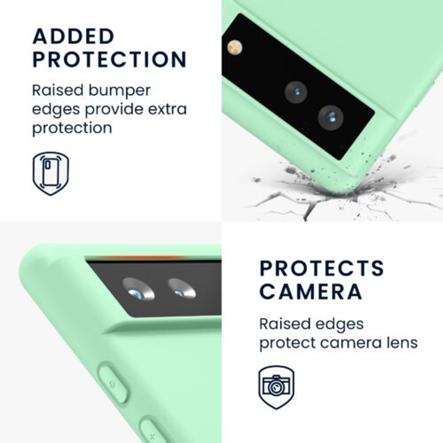 Husa pentru Google Pixel 6, Silicon, Verde, 55434.50 fotografia produsului View 4 L