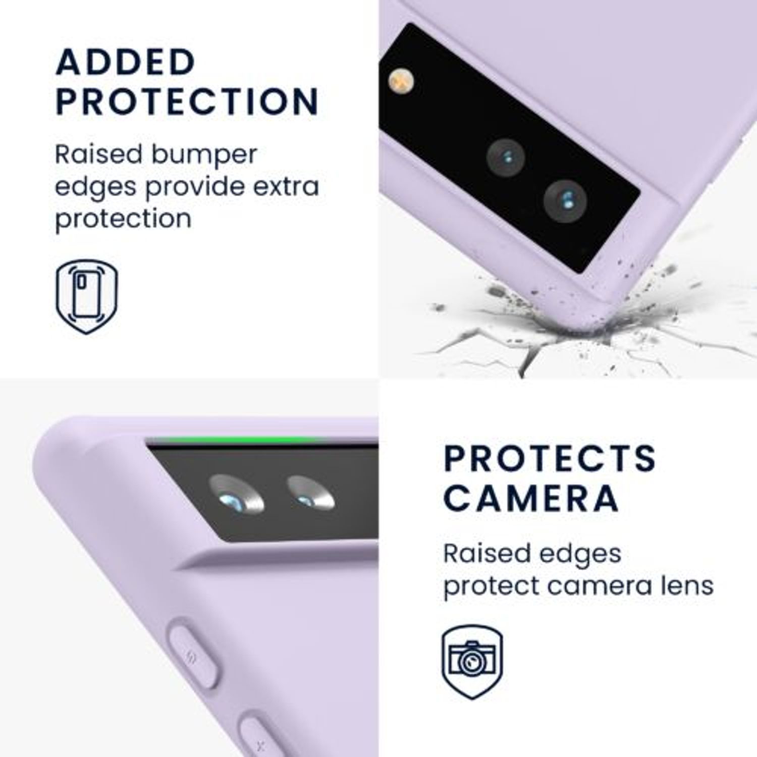 Husa pentru Google Pixel 6, Silicon, Mov, 55434.108 fotografia produsului View 4 L