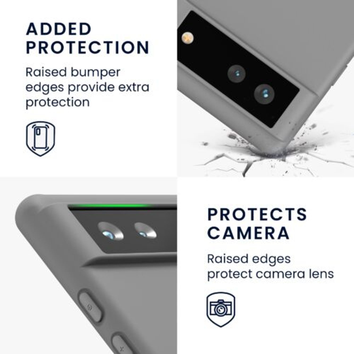 Husa pentru Google Pixel 6, Silicon, Gri, 55434.155 fotografia produsului View 4 L