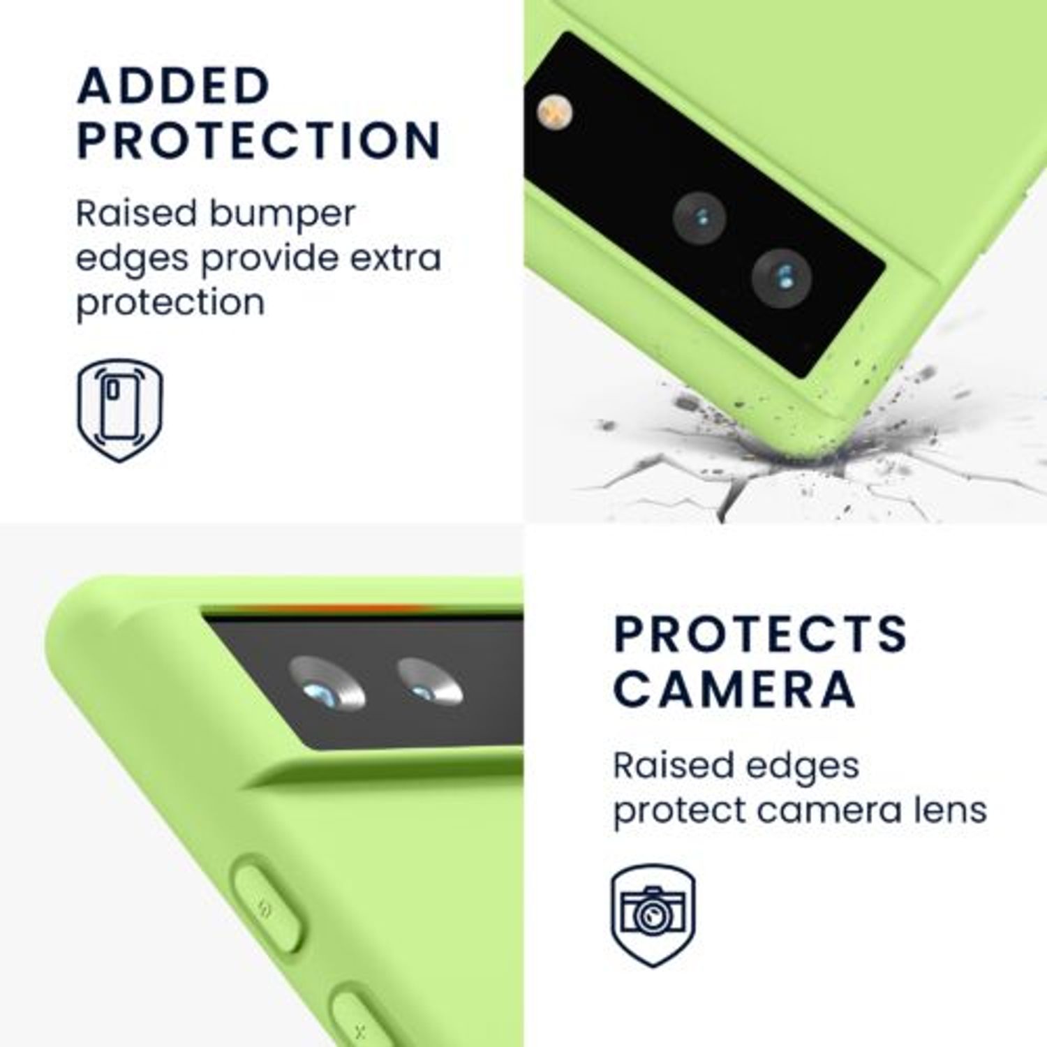 Husa pentru Google Pixel 6, Silicon, Verde, 55434.214 fotografia produsului View 5 L