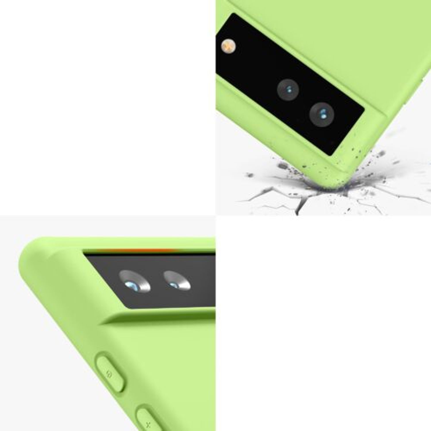 Husa pentru Google Pixel 6, Silicon, Verde, 55434.214 fotografia produsului View 10 L