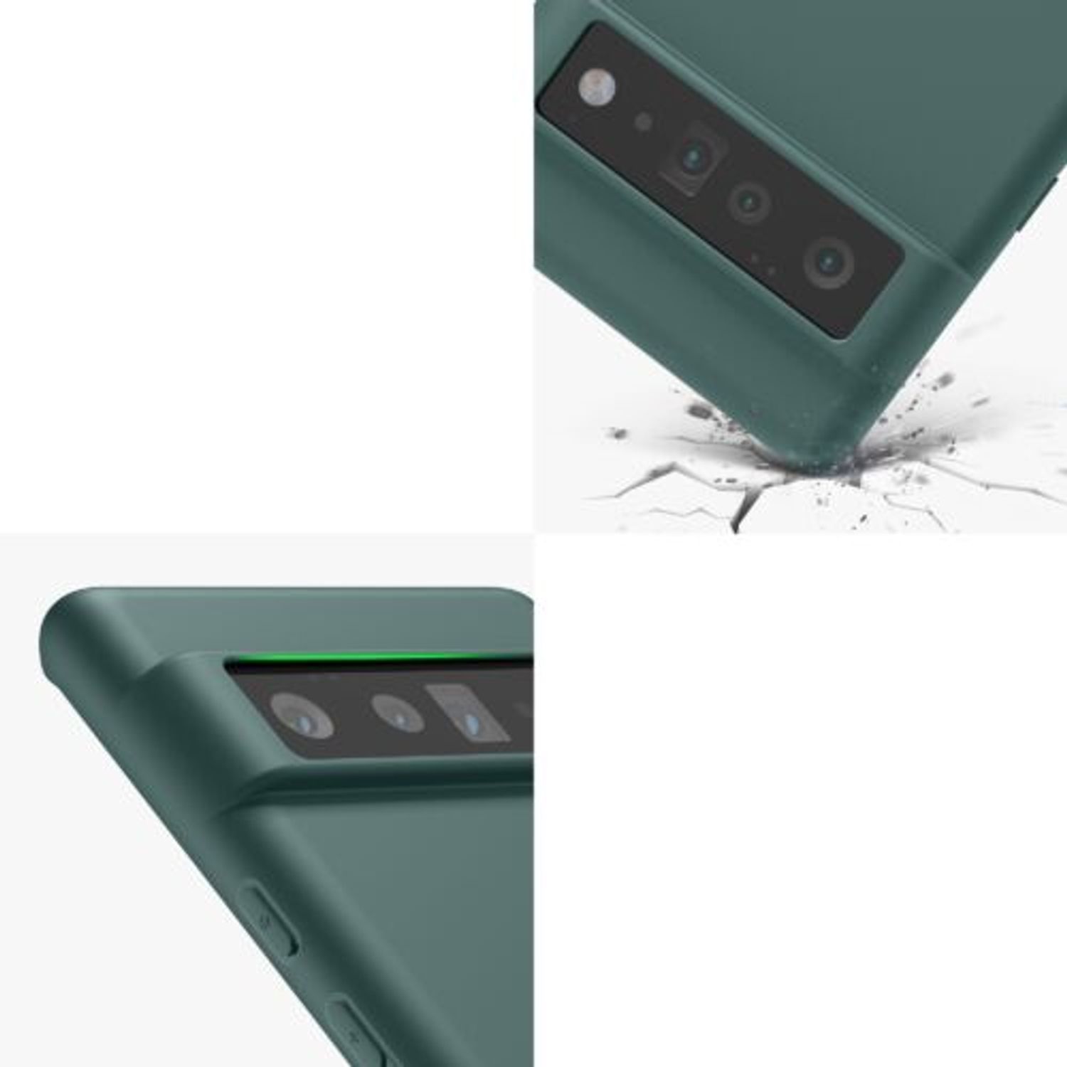 Husa pentru Google Pixel 6 Pro, Silicon, Verde, 55879.171 fotografia produsului View 7 L