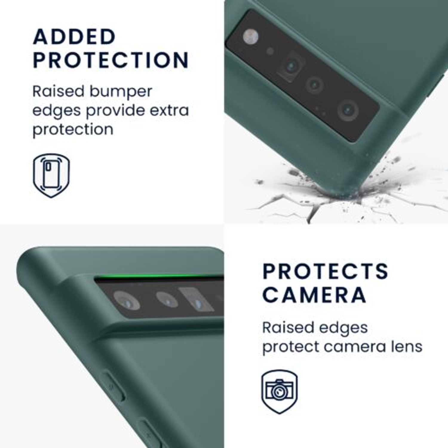 Husa pentru Google Pixel 6 Pro, Silicon, Verde, 55879.171 fotografia produsului View 3 L