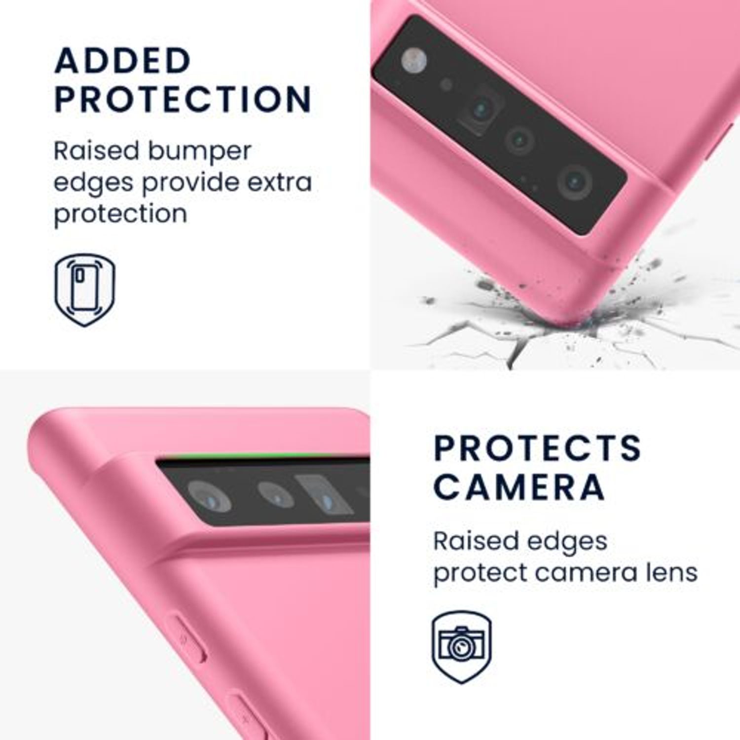 Husa pentru Google Pixel 6 Pro, Silicon, Roz, 55879.212 fotografia produsului View 5 L
