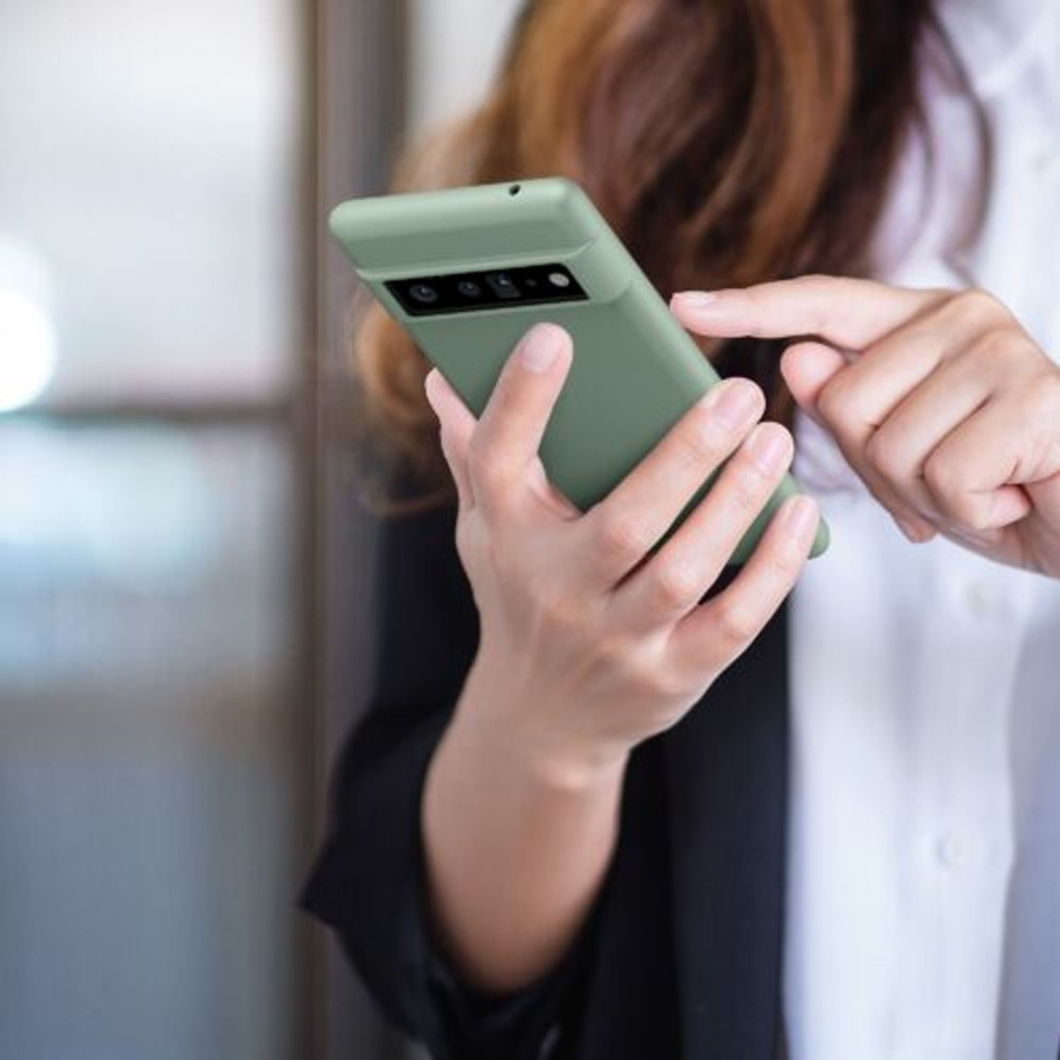 Husa pentru Google Pixel 6 Pro, Silicon, Verde, 55879.172 fotografia produsului View 13 L