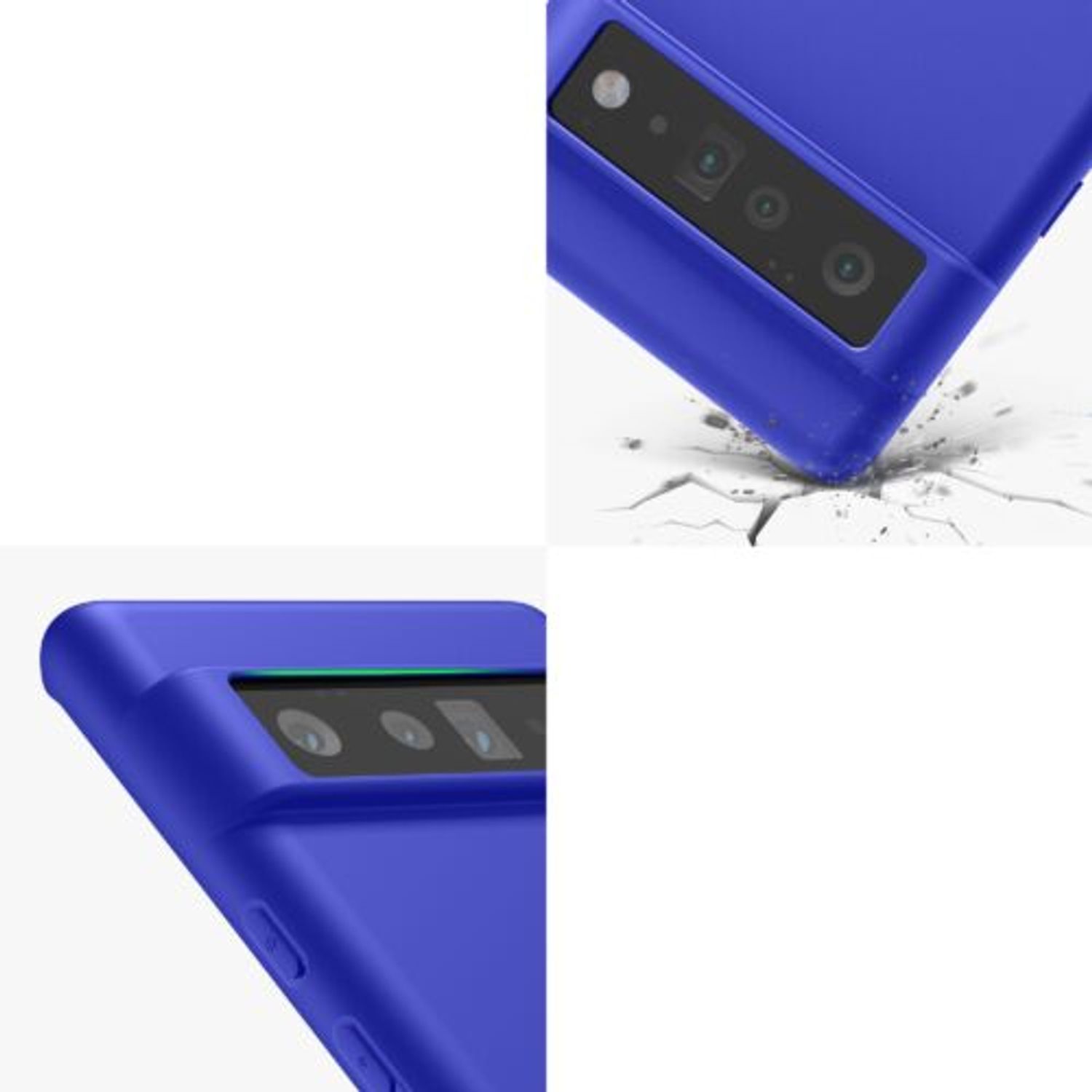 Husa pentru Google Pixel 6 Pro, Silicon, Albastru, 55879.134 fotografia produsului View 9 L