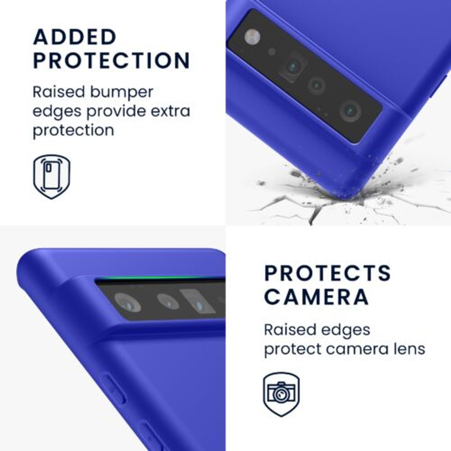 Husa pentru Google Pixel 6 Pro, Silicon, Albastru, 55879.134 fotografia produsului View 4 L