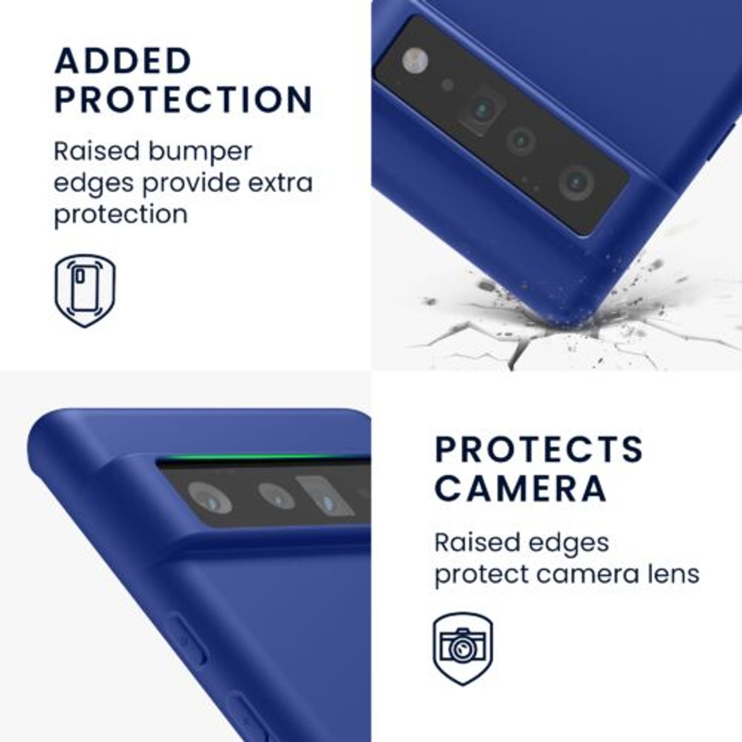Husa pentru Google Pixel 6 Pro, Silicon, Albastru, 55879.145 fotografia produsului View 4 L