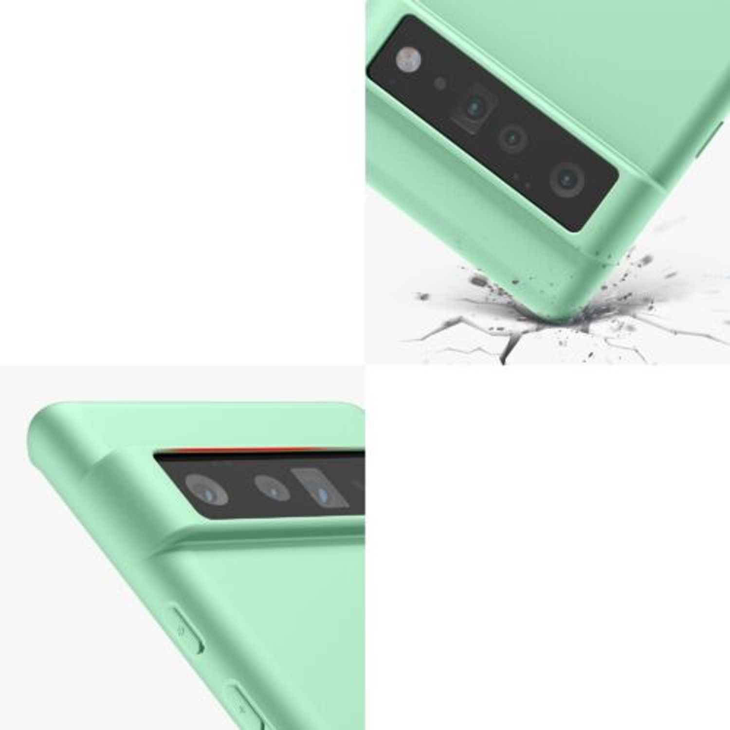 Husa pentru Google Pixel 6 Pro, Silicon, Verde, 55879.50 fotografia produsului View 7 L