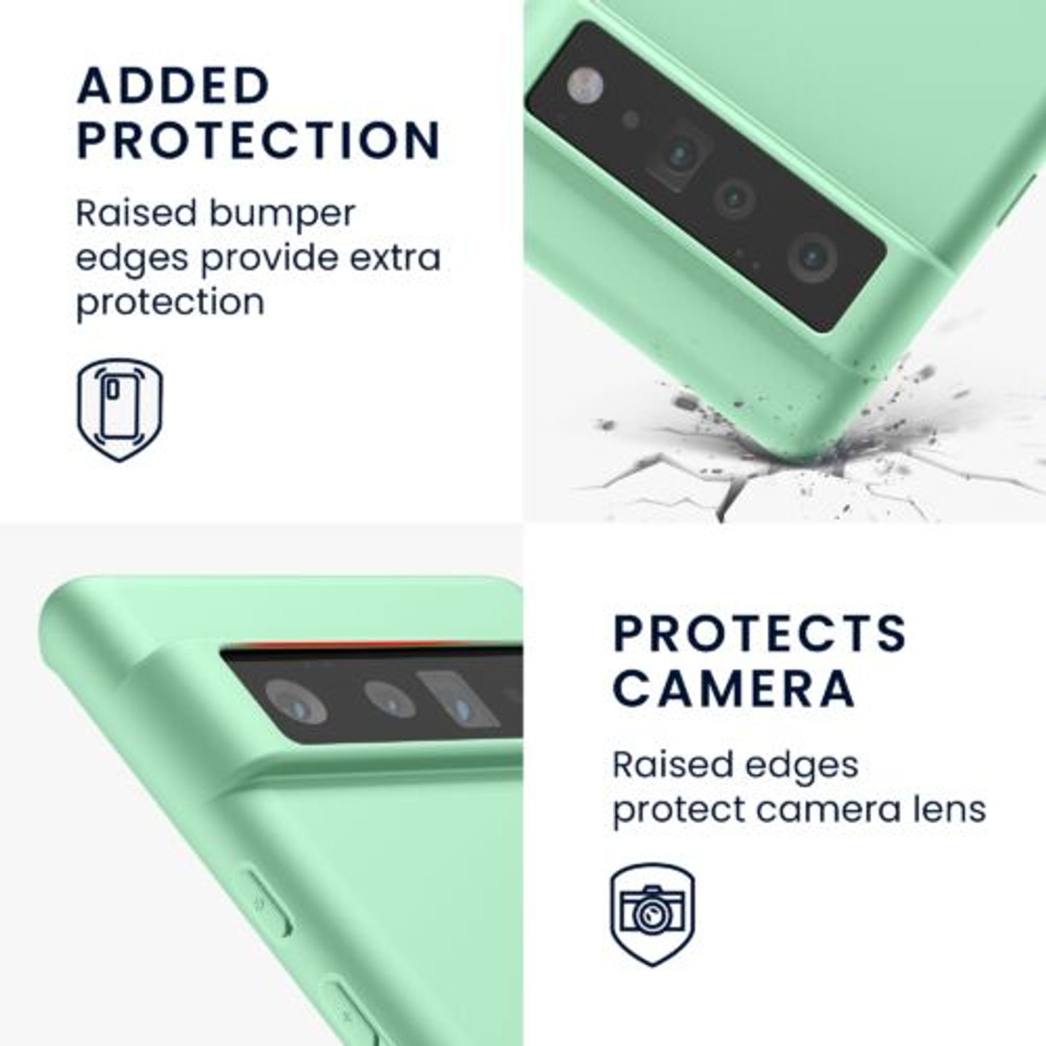 Husa pentru Google Pixel 6 Pro, Silicon, Verde, 55879.50 fotografia produsului View 2 L