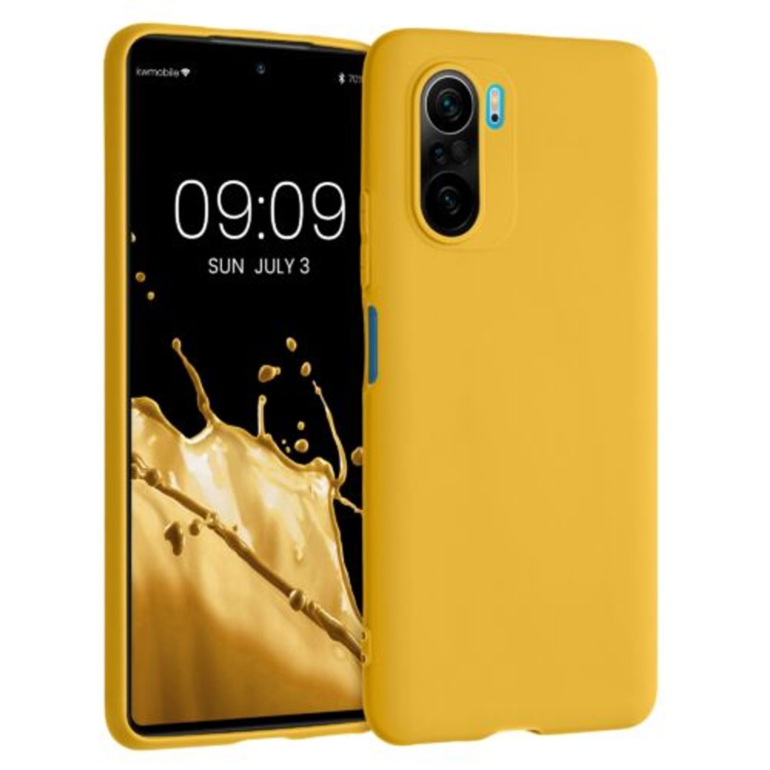 Husa pentru Xiaomi Poco F3, Silicon, Galben, 54657.143 fotografia produsului