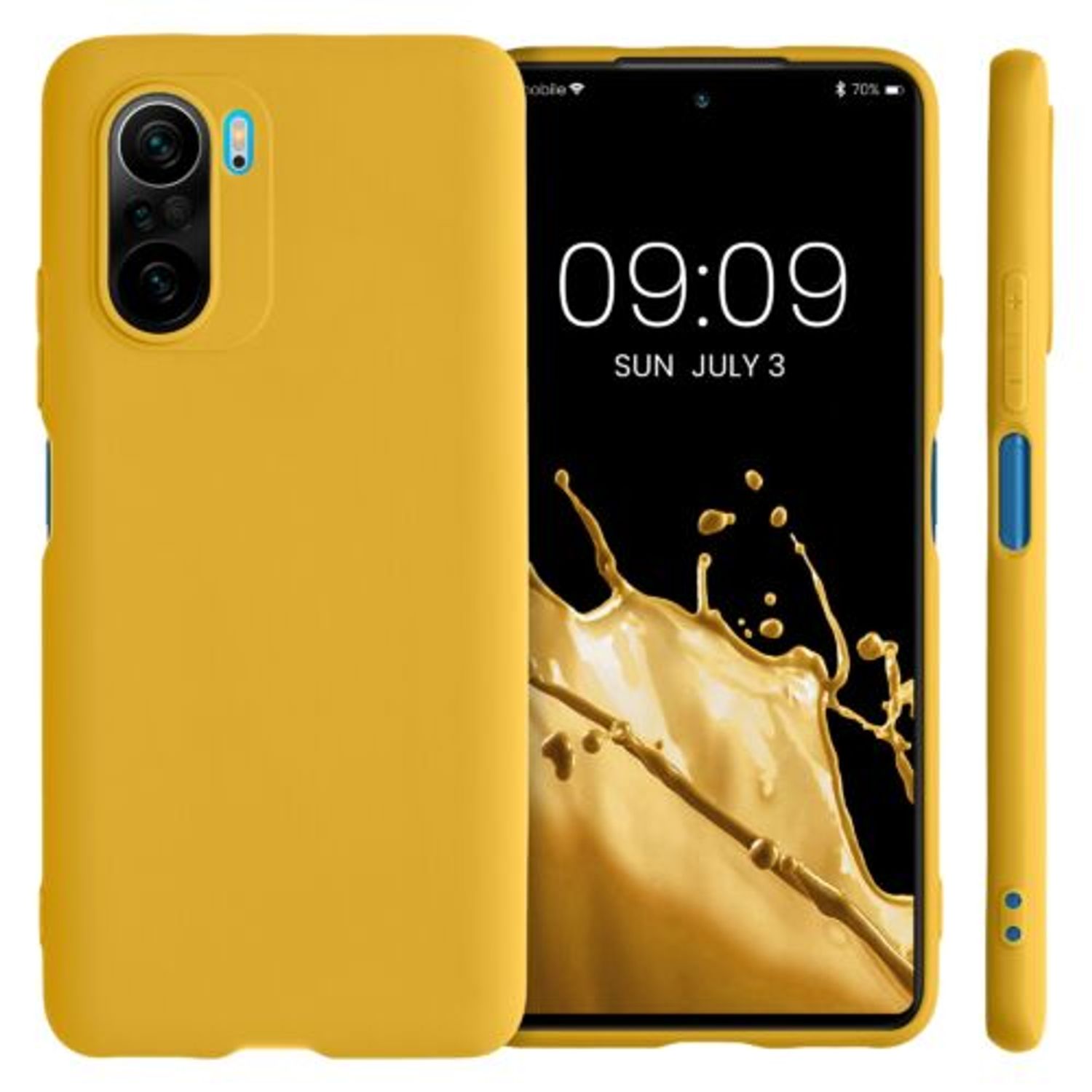 Husa pentru Xiaomi Poco F3, Silicon, Galben, 54657.143 fotografia produsului View 2 L