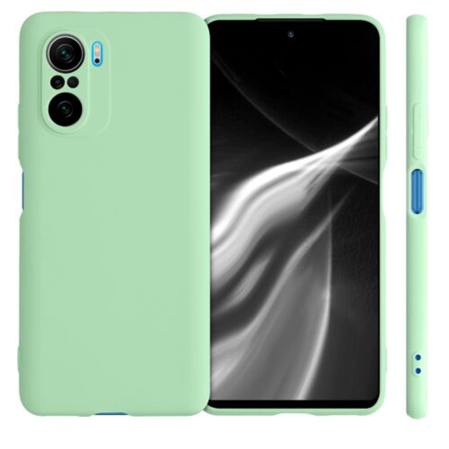 Husa pentru Xiaomi Poco F3, Silicon, Verde, 54657.50 fotografia produsului View 2 L