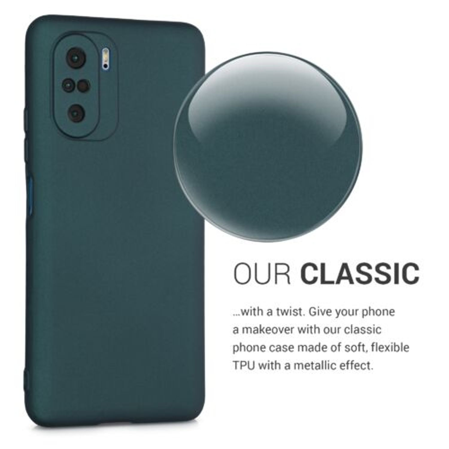 Husa pentru Xiaomi Poco F3, Silicon, Verde, 54658.14 fotografia produsului View 5 L