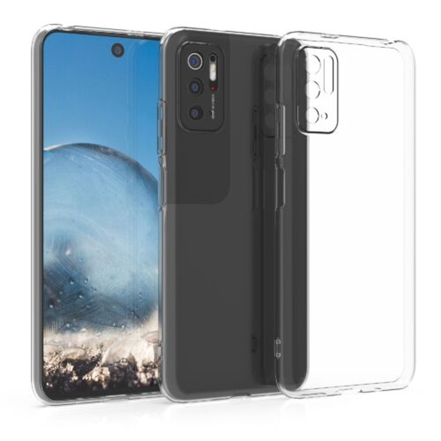 Husa pentru Xiaomi Poco M3 Pro 5G, Silicon, Transparent, 55365.03 fotografia produsului View 2 L