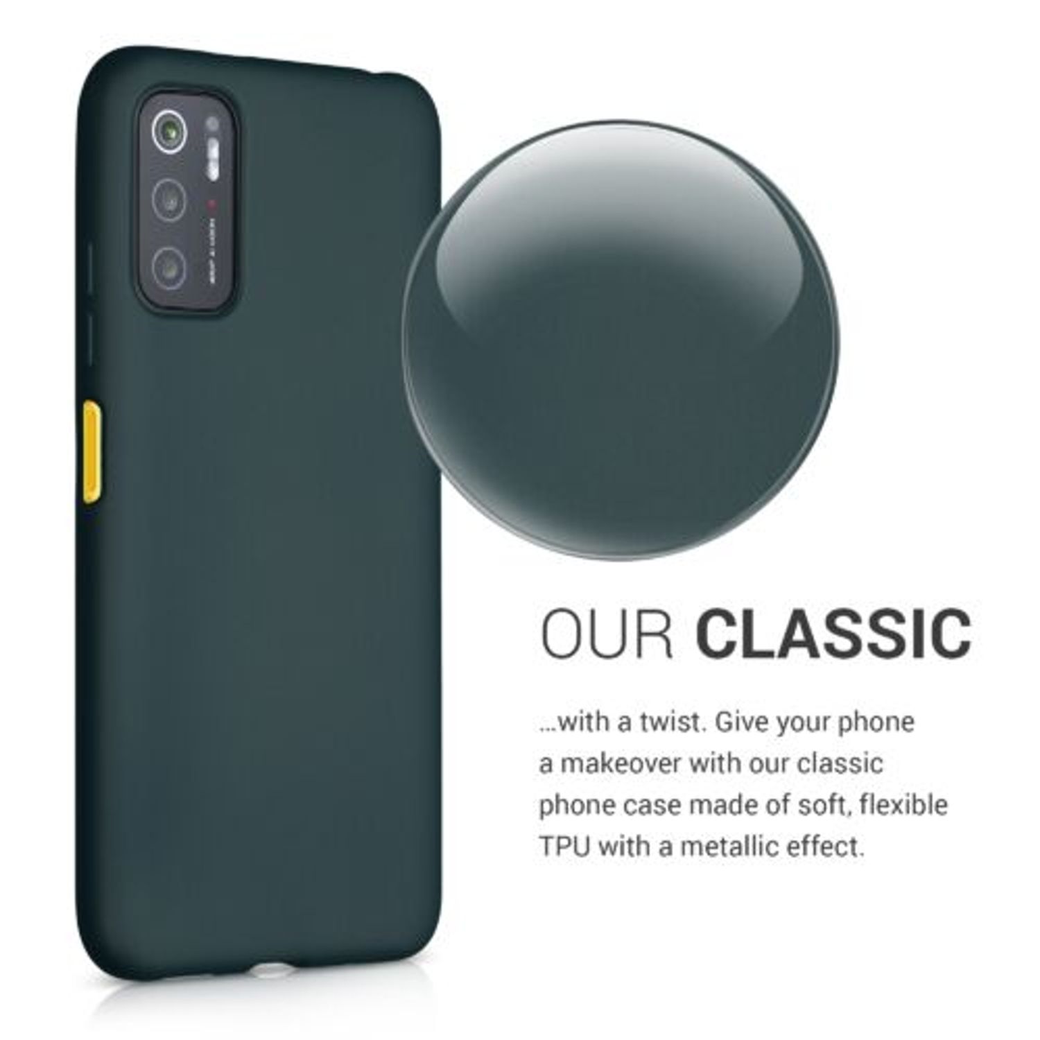 Husa pentru Xiaomi Poco M3 Pro 5G, Silicon, Verde, 55364.14 fotografia produsului View 4 L
