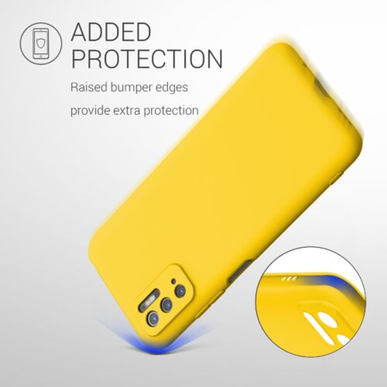 Husa pentru Xiaomi Poco M3 Pro 5G, Silicon, Galben, 55363.143 fotografia produsului View 10 L