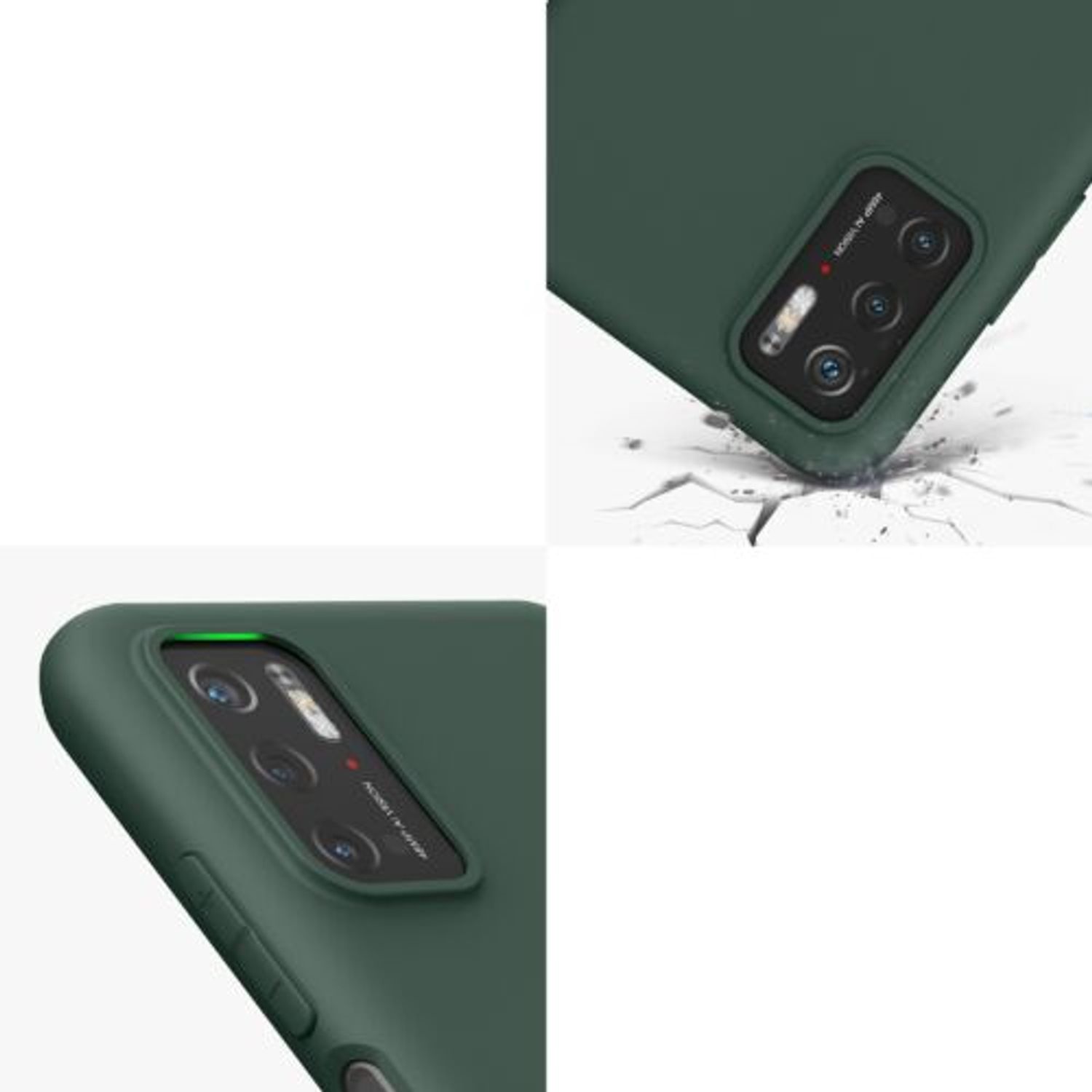 Husa pentru Xiaomi Poco M3 Pro 5G, Silicon, Verde, 55363.169 fotografia produsului View 8 L