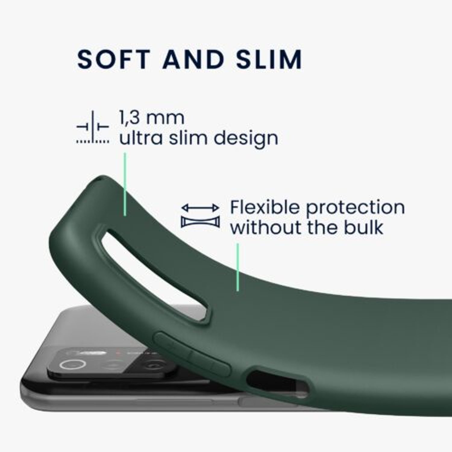 Husa pentru Xiaomi Poco M3 Pro 5G, Silicon, Verde, 55363.169 fotografia produsului View 6 L