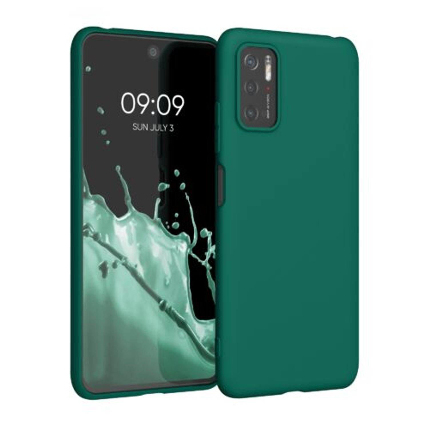 Husa pentru Xiaomi Poco M3 Pro 5G, Silicon, Verde, 55363.184 fotografia produsului
