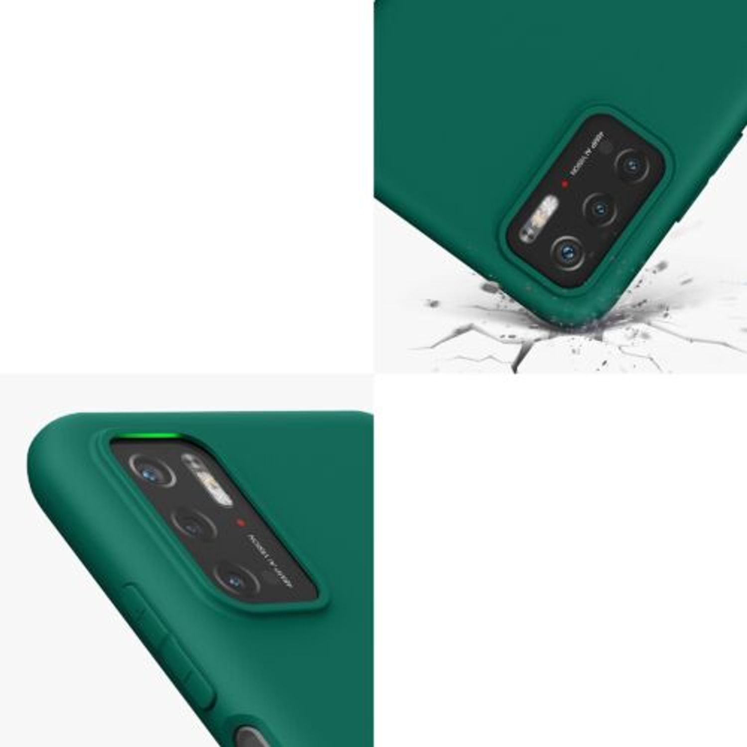 Husa pentru Xiaomi Poco M3 Pro 5G, Silicon, Verde, 55363.184 fotografia produsului View 7 L