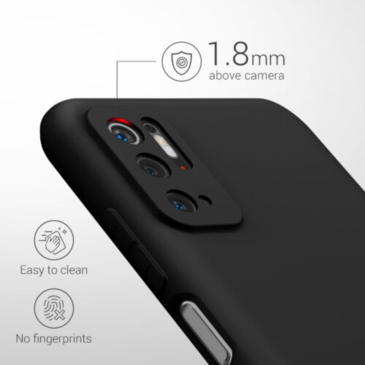 Husa pentru Xiaomi Poco M3 Pro 5G, Silicon, Negru, 55363.47 fotografia produsului View 4 L